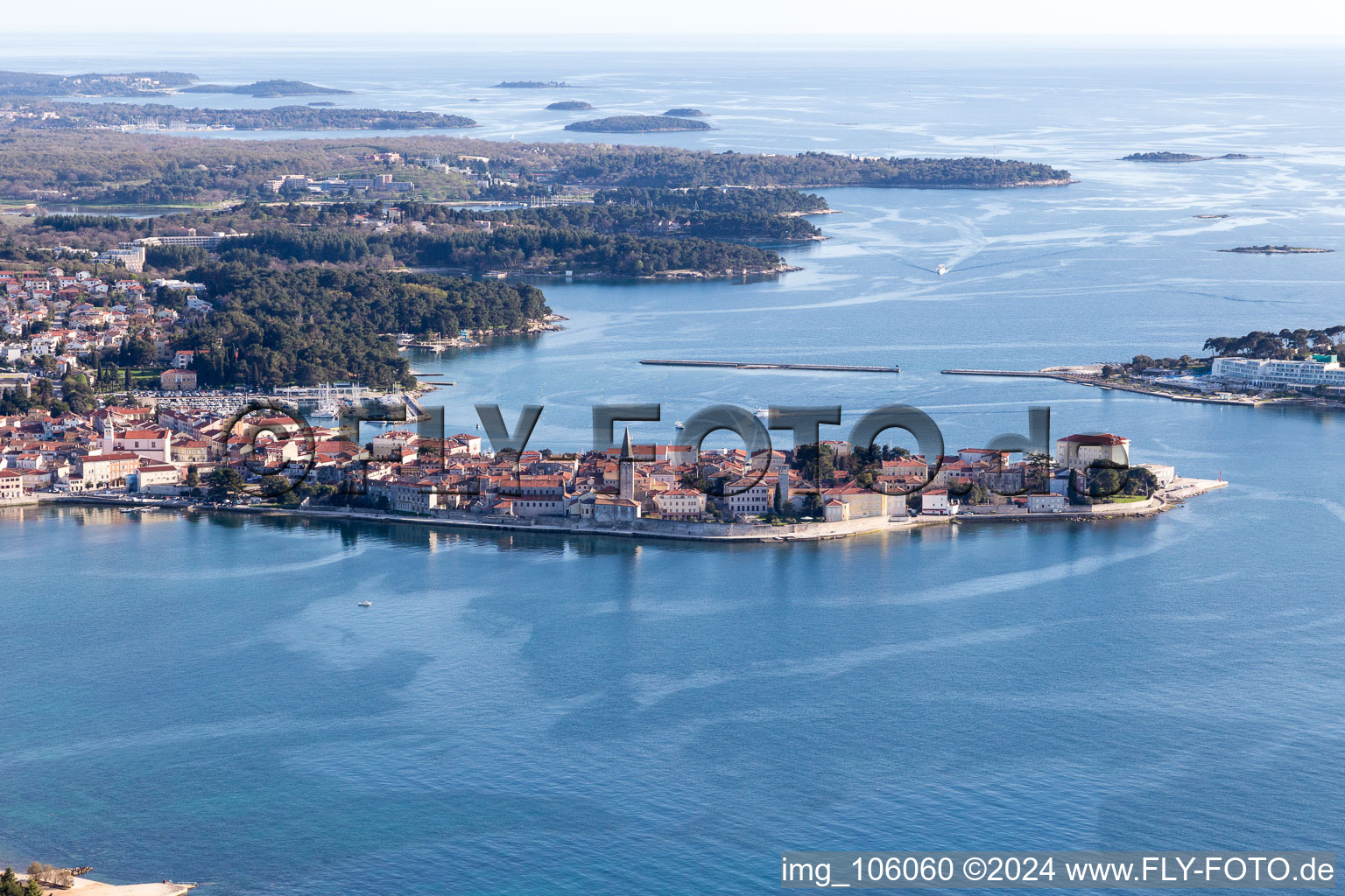 Aerial view of Materada-Maj in the state Gespanschaft Istrien, Croatia