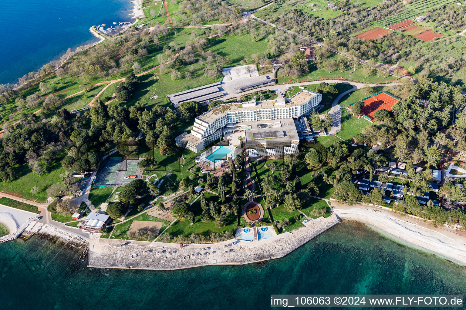 Poreč in the state Gespanschaft Istrien, Croatia seen from above