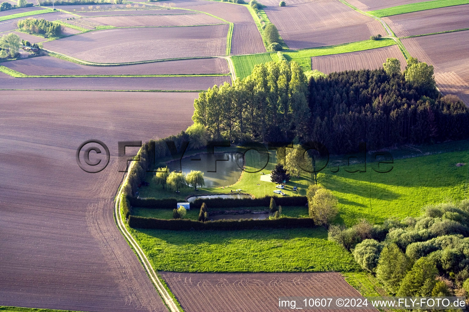 Aerial photograpy of Siegen in the state Bas-Rhin, France