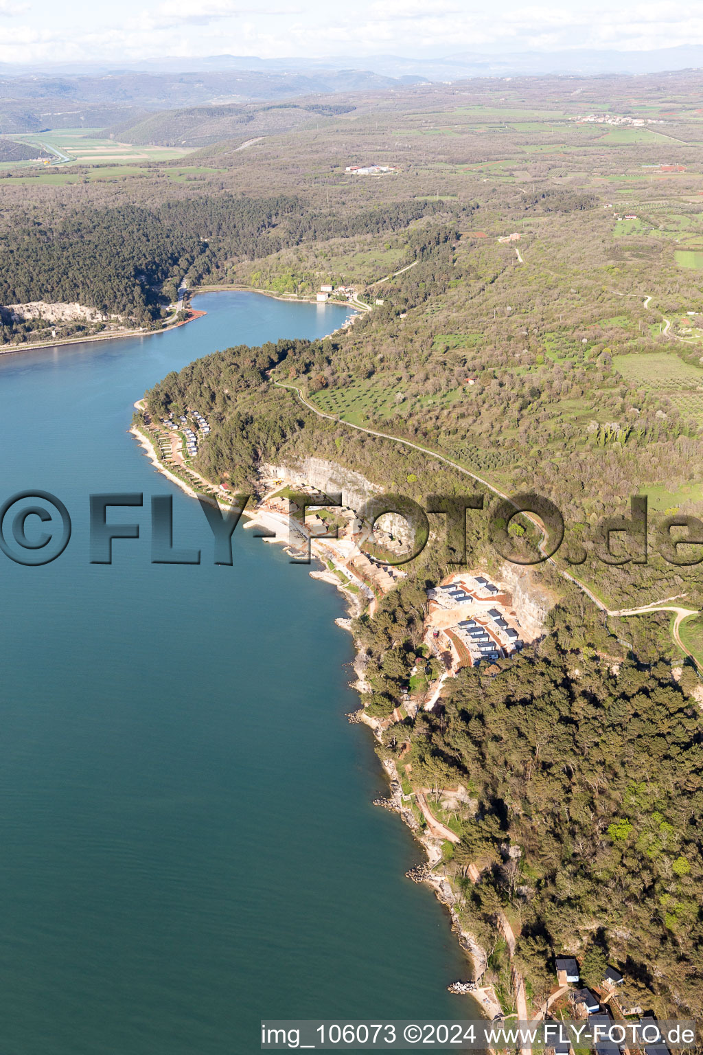 Aerial photograpy of Antenal in the state Gespanschaft Istrien, Croatia