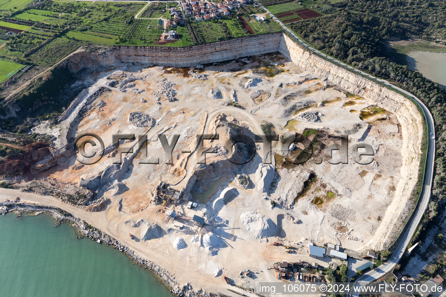 Antenal in the state Gespanschaft Istrien, Croatia from above