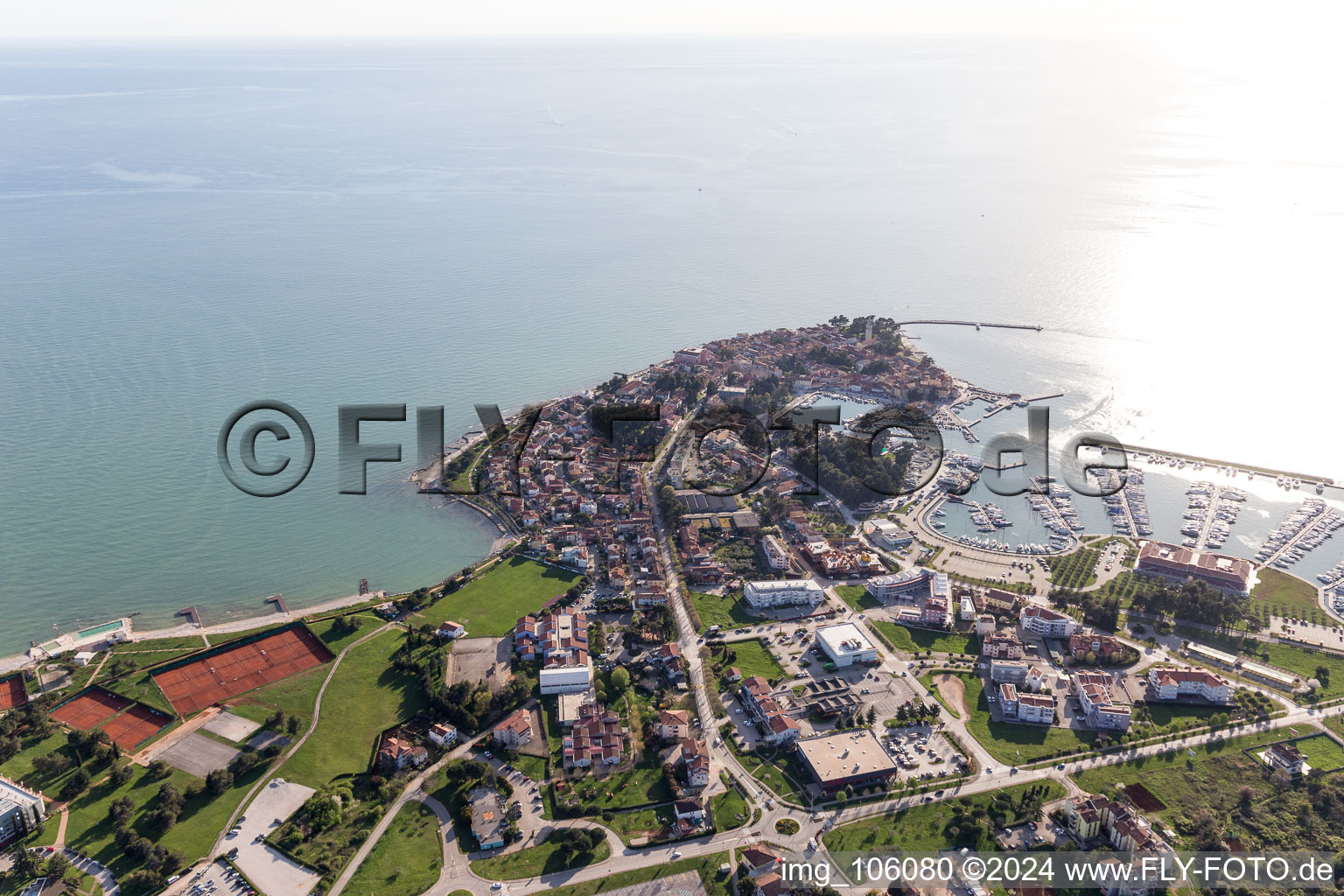 Aerial view of Karpinjan in the state Gespanschaft Istrien, Croatia