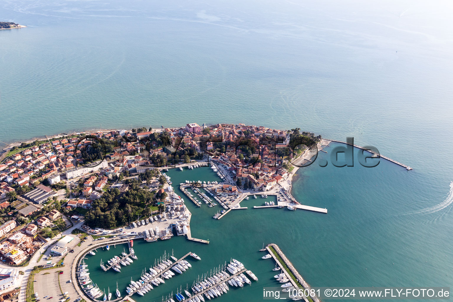 Aerial photograpy of Karpinjan in the state Gespanschaft Istrien, Croatia