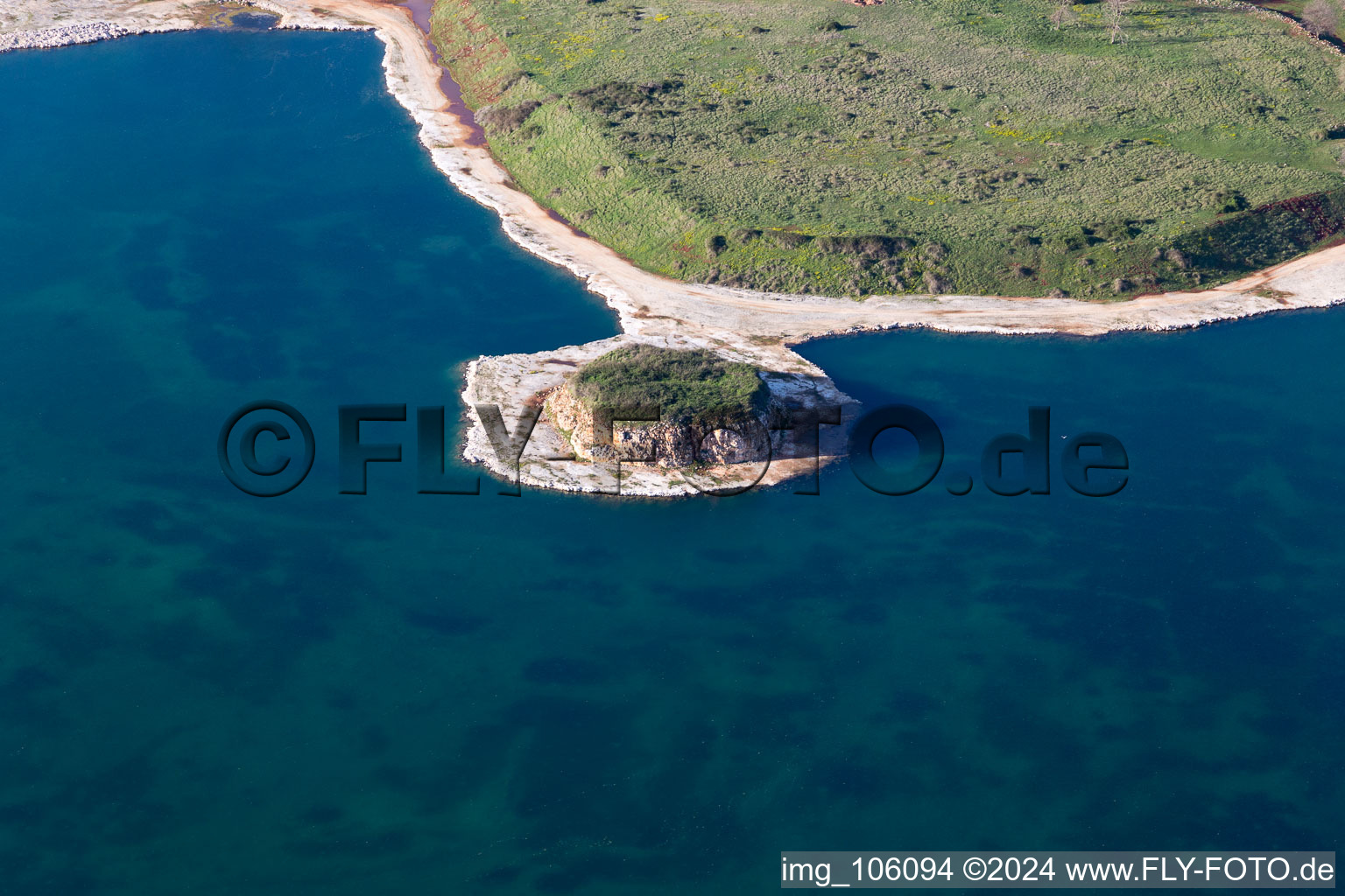 Aerial view of Sveti Ivan in the state Gespanschaft Istrien, Croatia