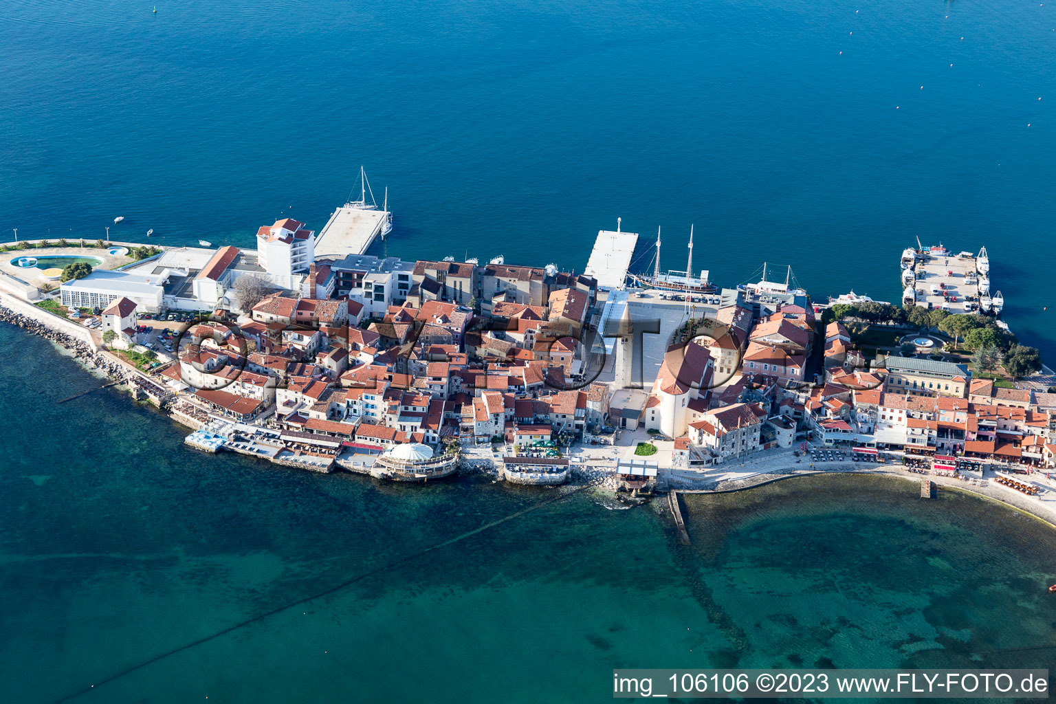 Umag in the state Istria, Croatia out of the air