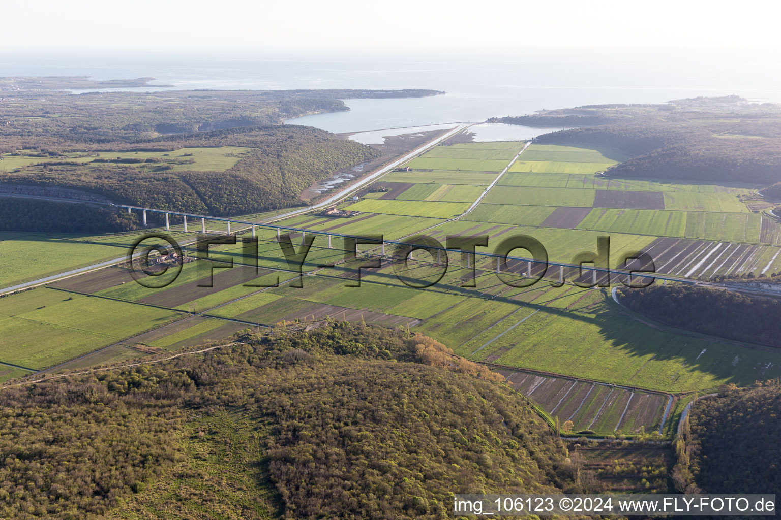 Nova Vas in the state Gespanschaft Istrien, Croatia from above