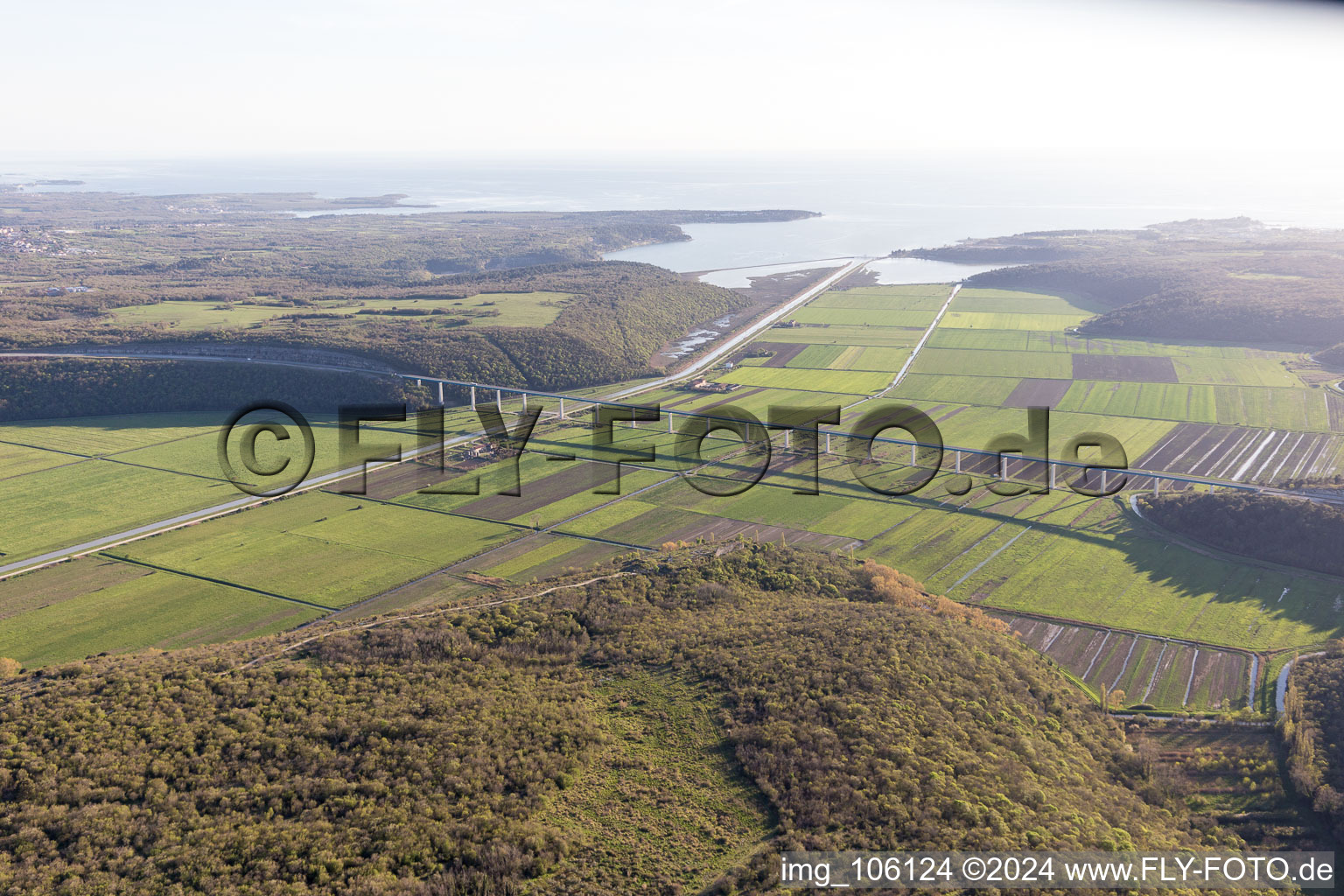 Nova Vas in the state Gespanschaft Istrien, Croatia out of the air