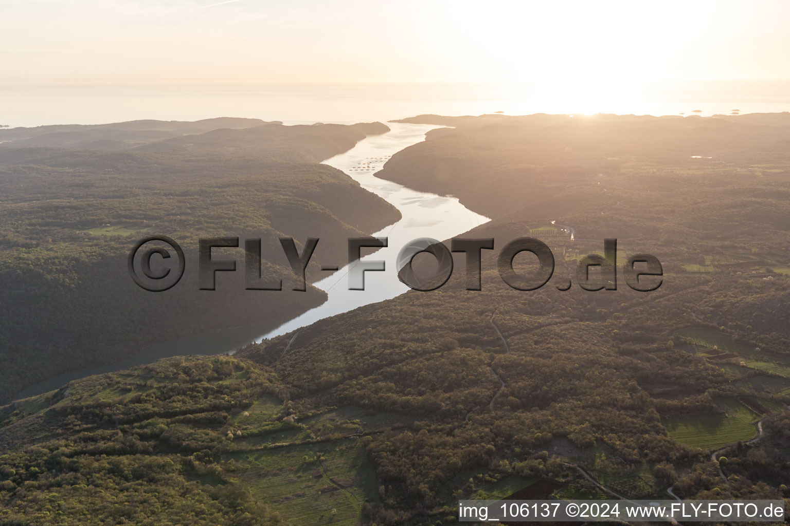 Oblique view of Jural in the state Gespanschaft Istrien, Croatia