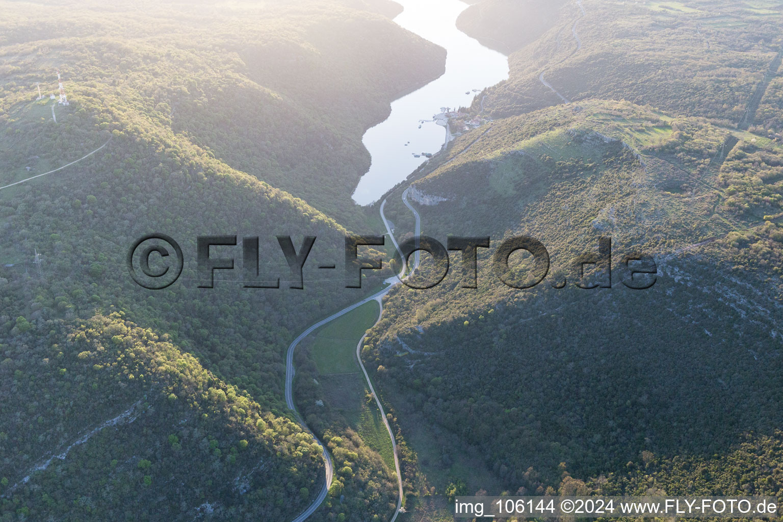 Jural in the state Gespanschaft Istrien, Croatia from the plane