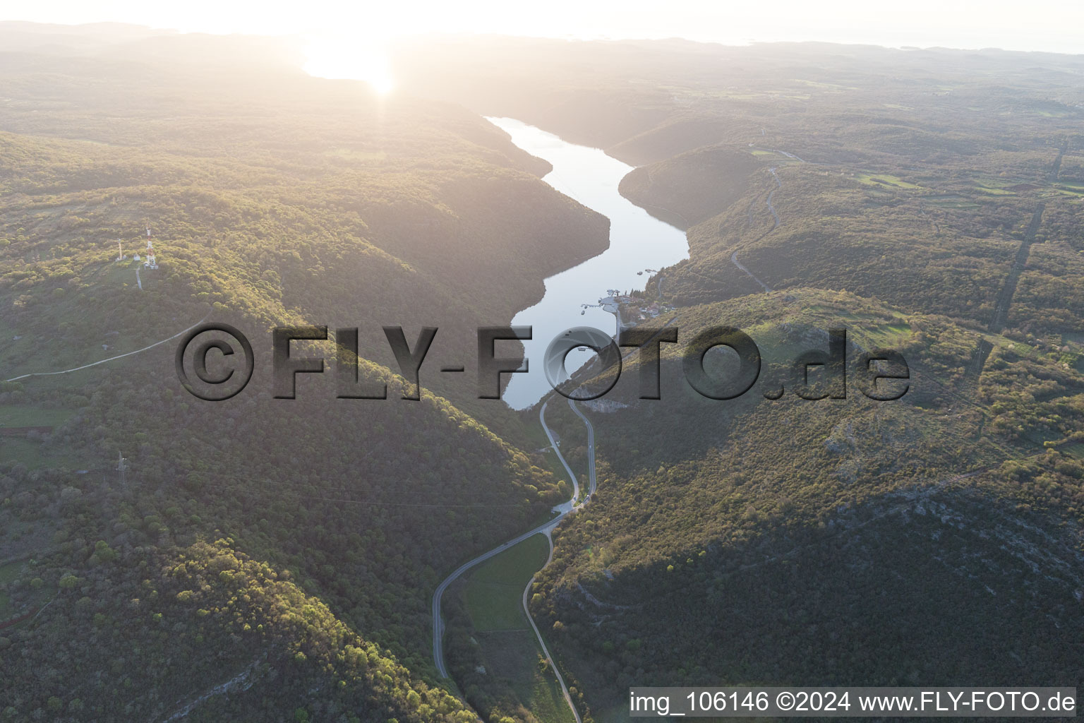 Bird's eye view of Jural in the state Gespanschaft Istrien, Croatia