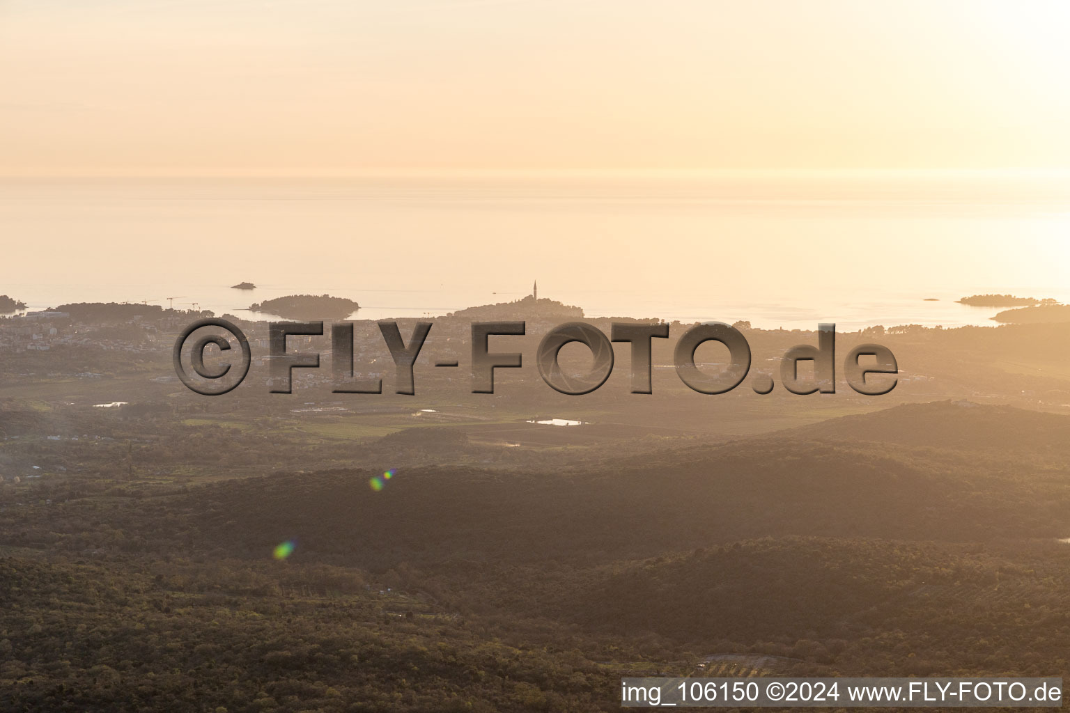 Rovinj in the state Gespanschaft Istrien, Croatia out of the air