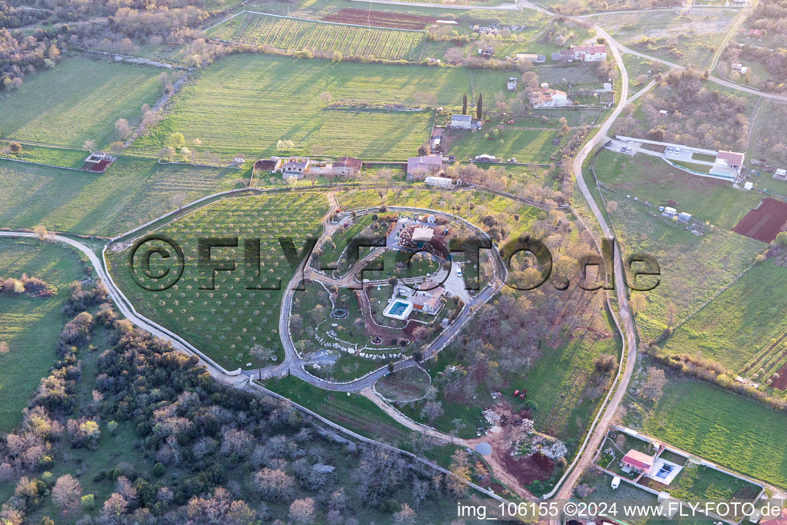 Spanidiga in the state Gespanschaft Istrien, Croatia from above