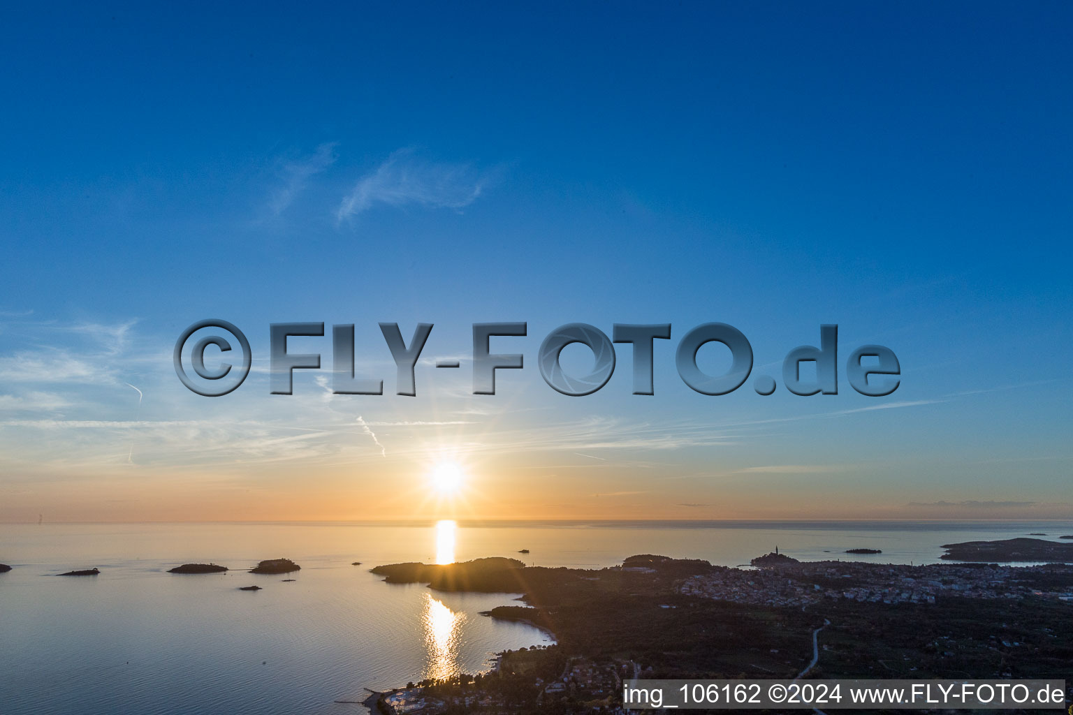 Bird's eye view of Polari in the state Gespanschaft Istrien, Croatia