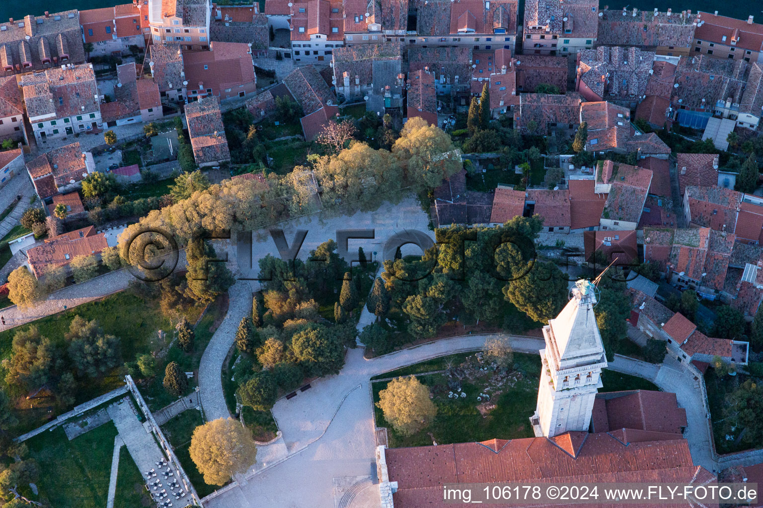 Rovinj in the state Gespanschaft Istrien, Croatia out of the air