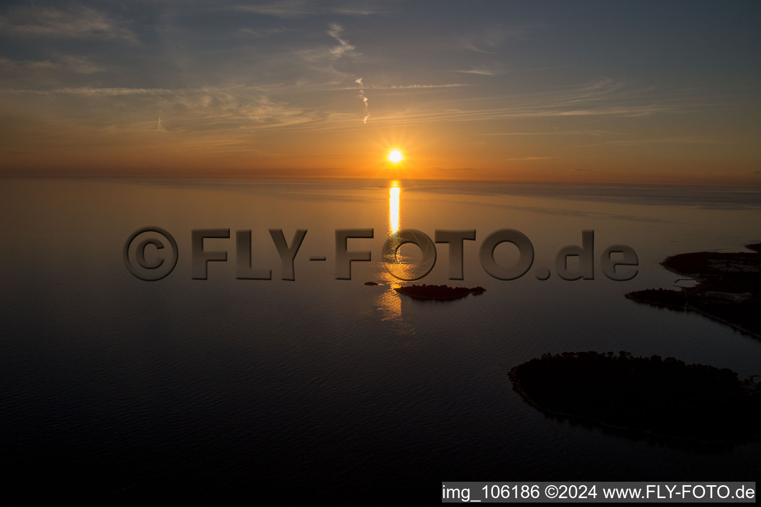 Rovinj in the state Gespanschaft Istrien, Croatia seen from a drone