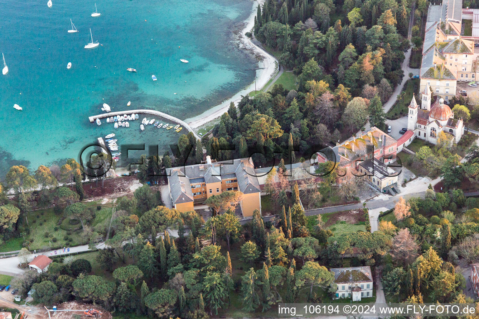 Bird's eye view of Rovinj in the state Gespanschaft Istrien, Croatia