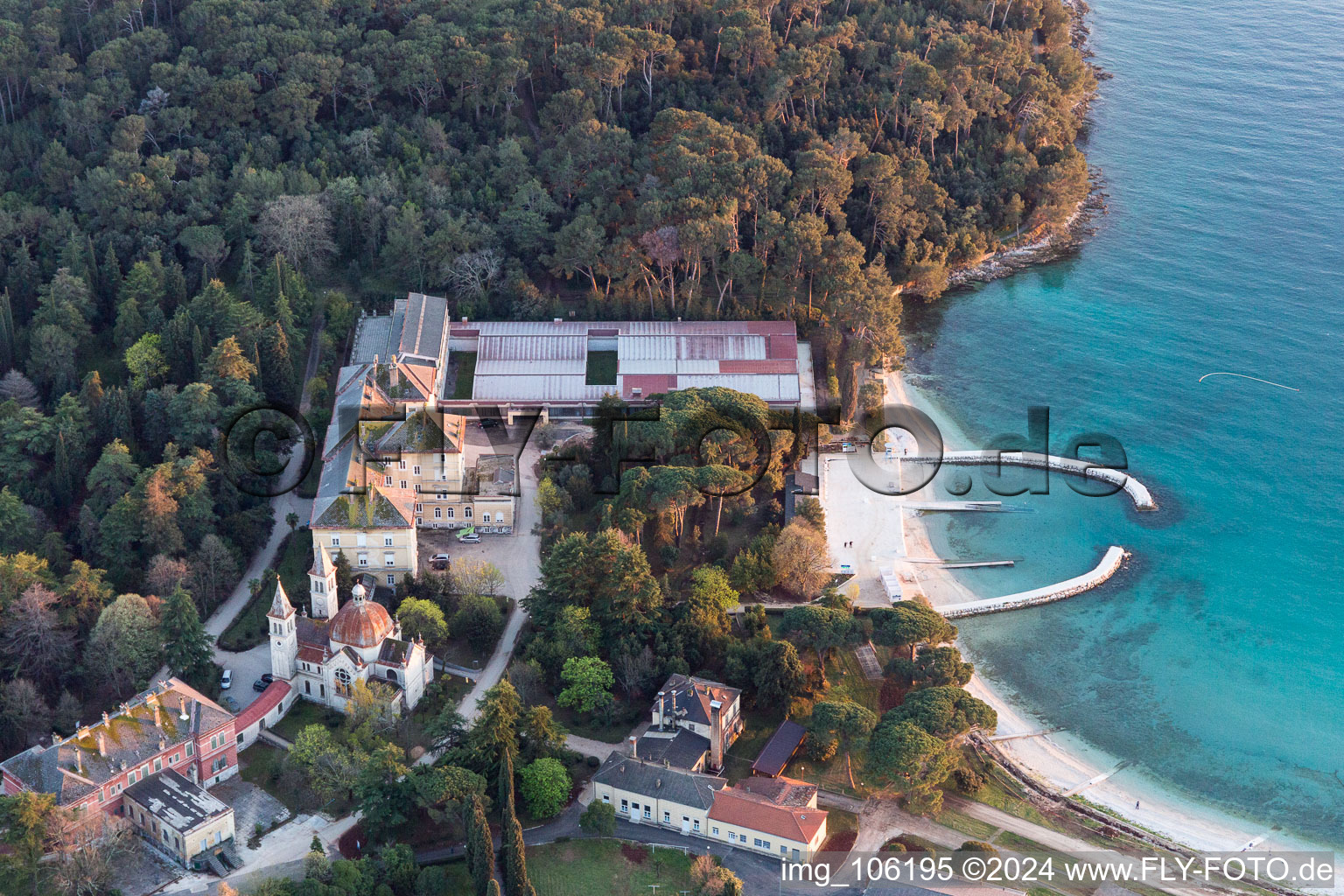 Rovinj in the state Gespanschaft Istrien, Croatia viewn from the air