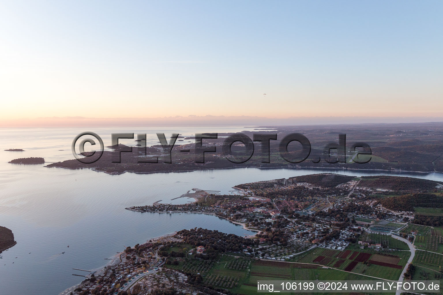 Drone image of Rovinj in the state Gespanschaft Istrien, Croatia