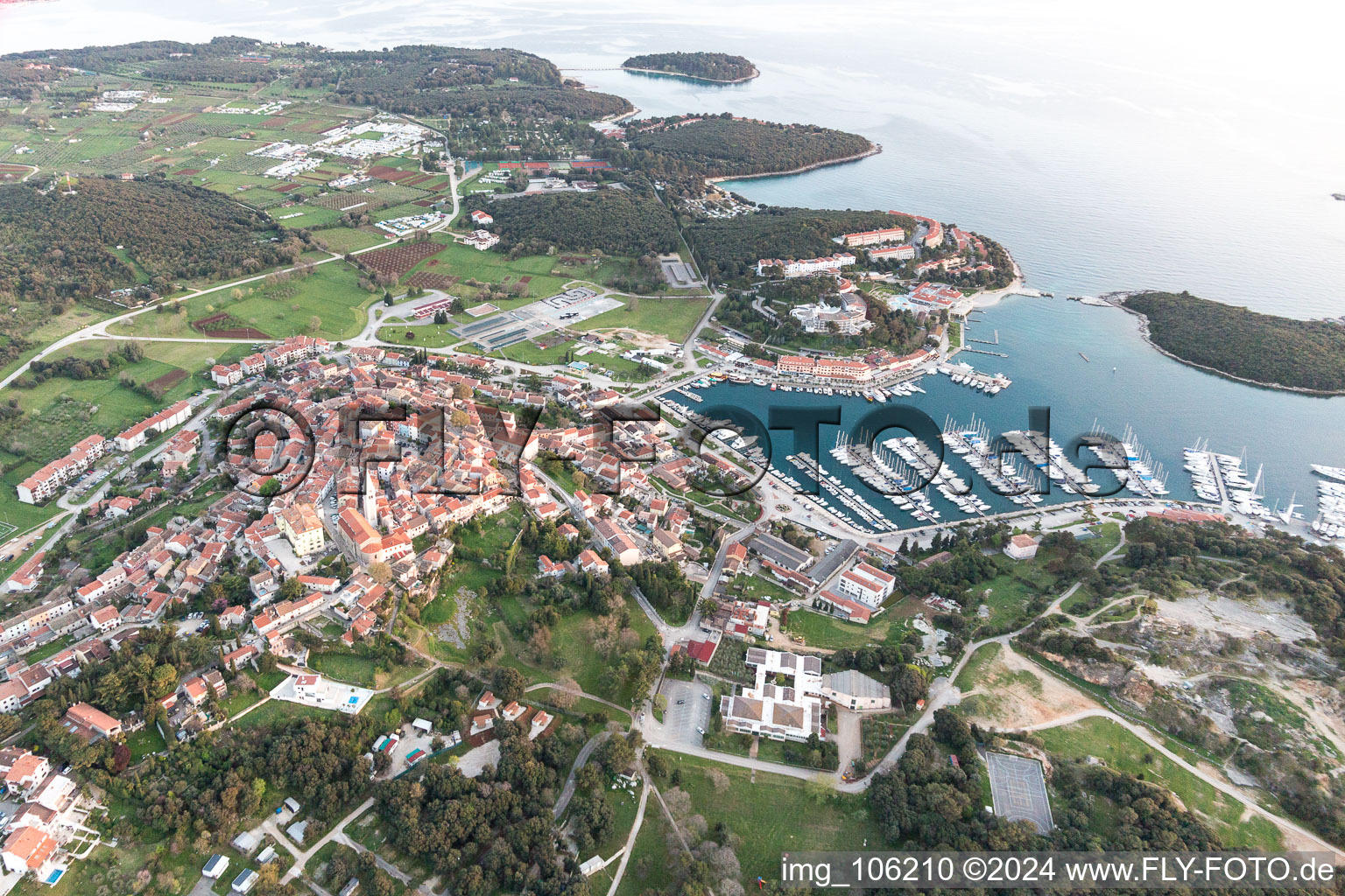 Stancija Valkanela in the state Gespanschaft Istrien, Croatia from above