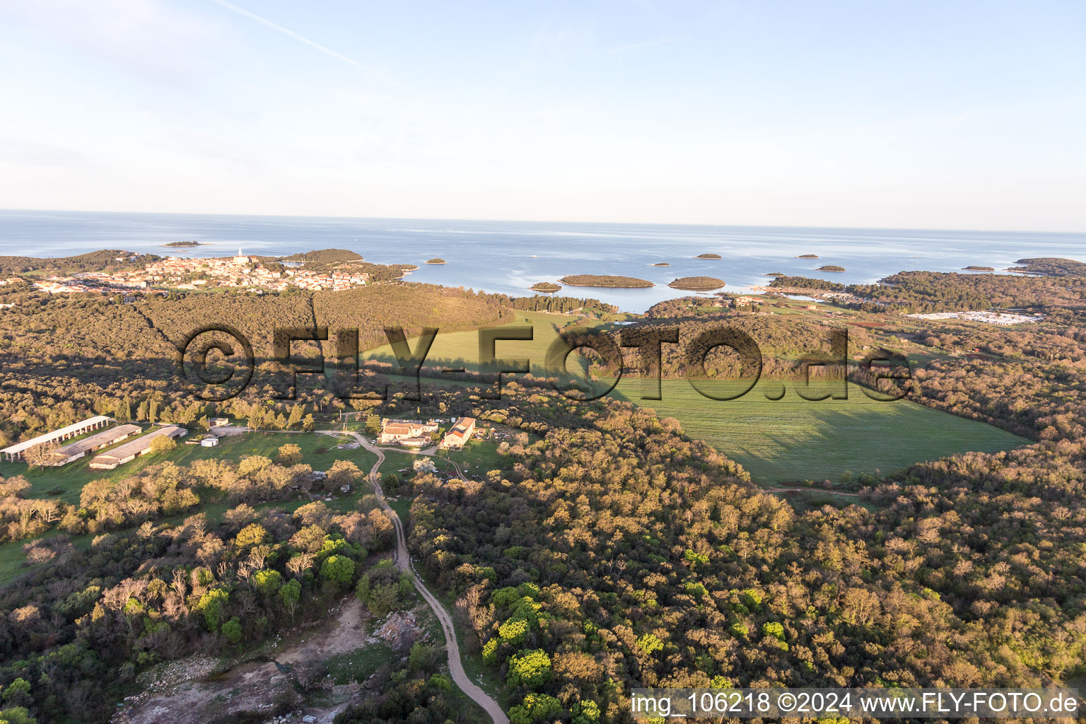 Stancija Valkanela in the state Gespanschaft Istrien, Croatia seen from above