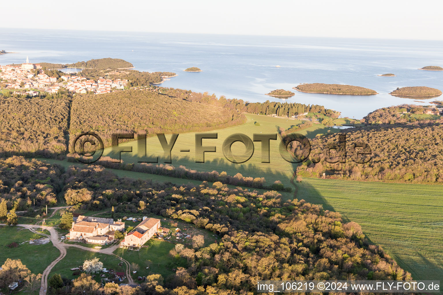 Stancija Valkanela in the state Gespanschaft Istrien, Croatia from the plane