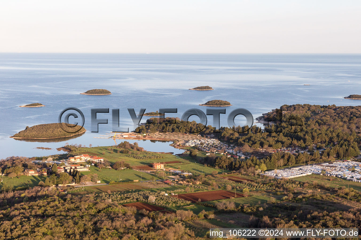 Stancija Valkanela in the state Gespanschaft Istrien, Croatia viewn from the air