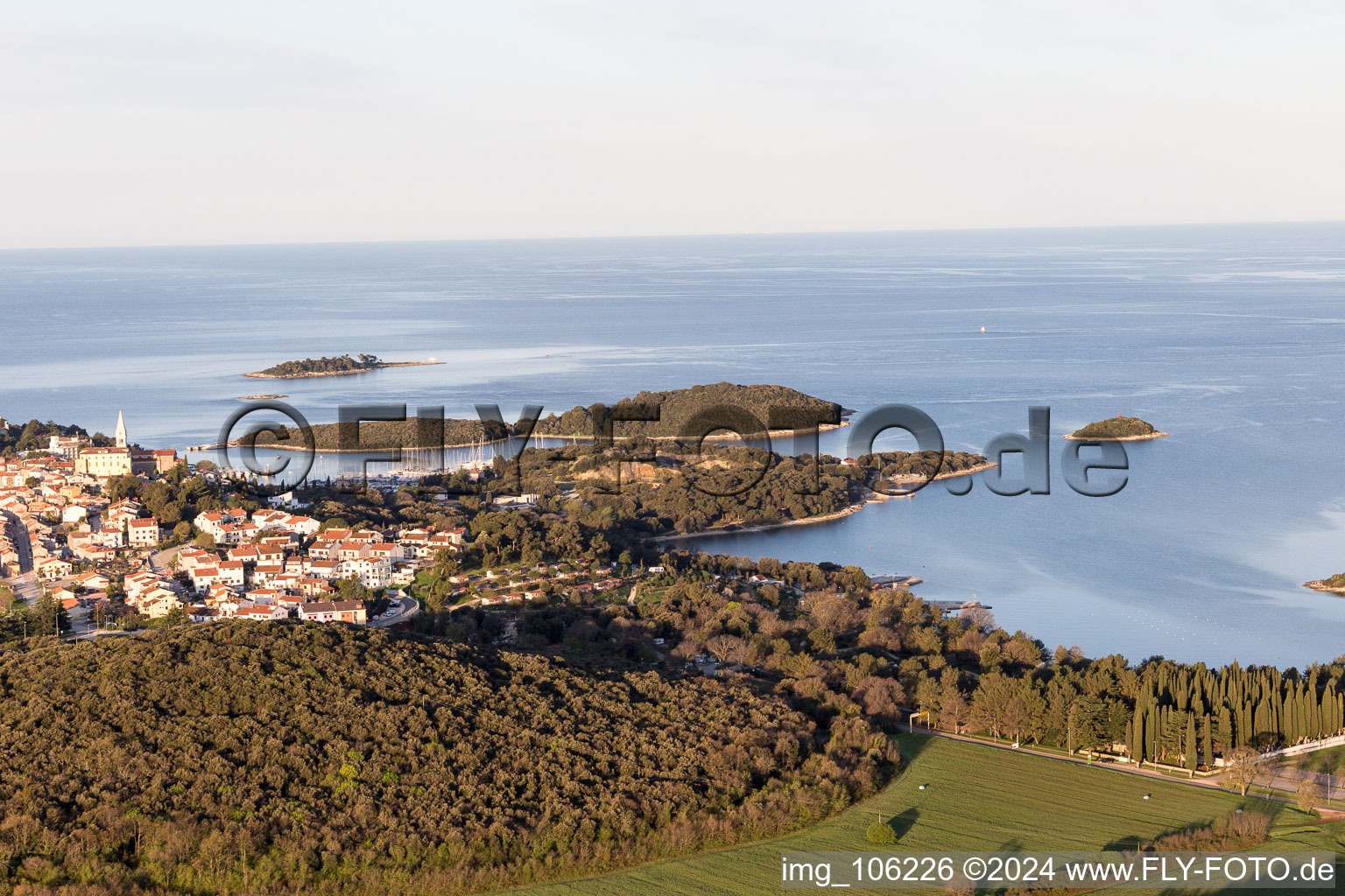 Stancija Valkanela in the state Gespanschaft Istrien, Croatia from a drone