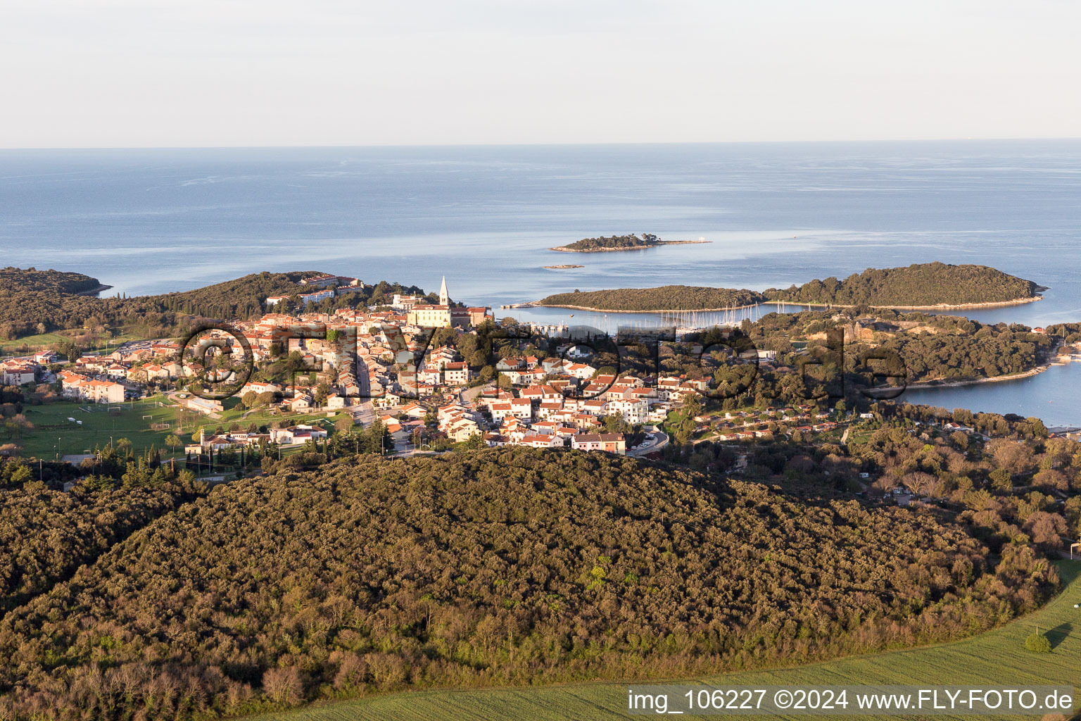 Stancija Valkanela in the state Gespanschaft Istrien, Croatia seen from a drone