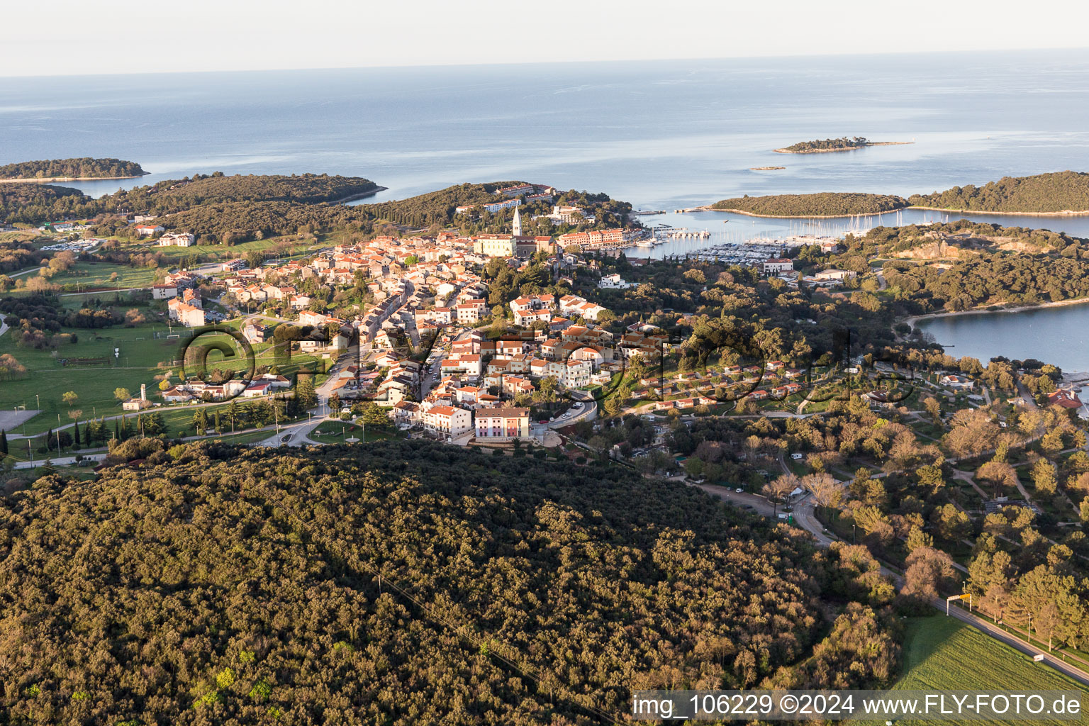 Aerial photograpy of Stancija Valkanela in the state Gespanschaft Istrien, Croatia