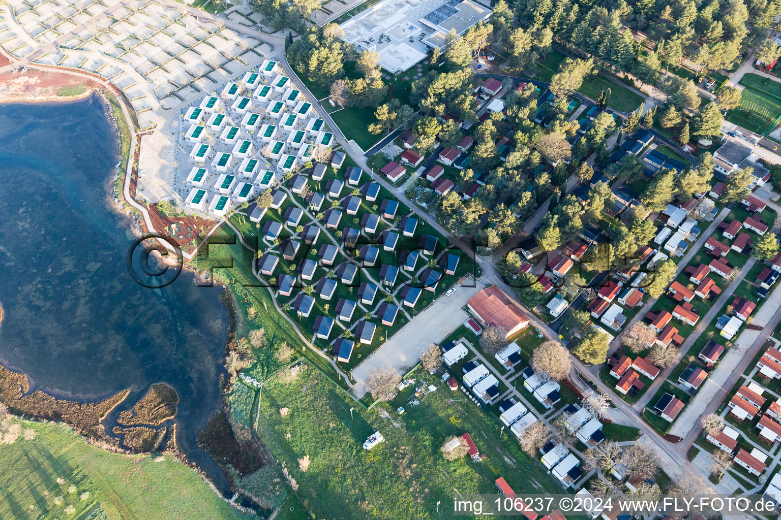 Bird's eye view of Stancija Valkanela in the state Gespanschaft Istrien, Croatia