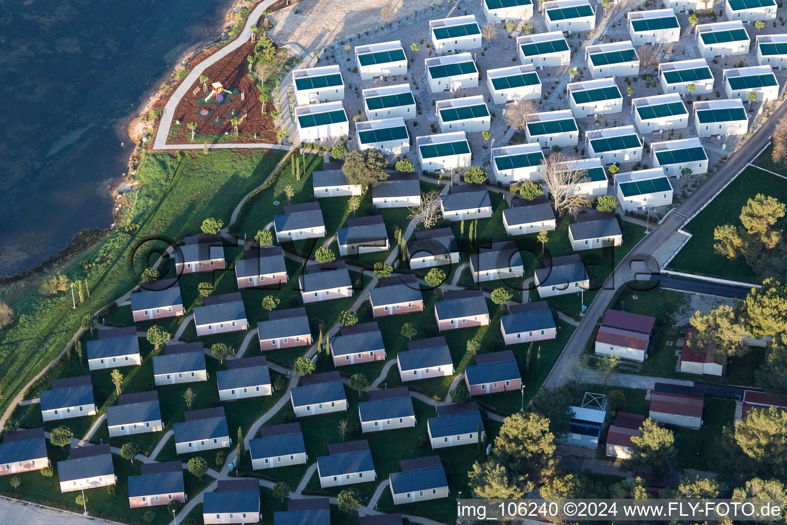 Drone recording of Stancija Valkanela in the state Gespanschaft Istrien, Croatia