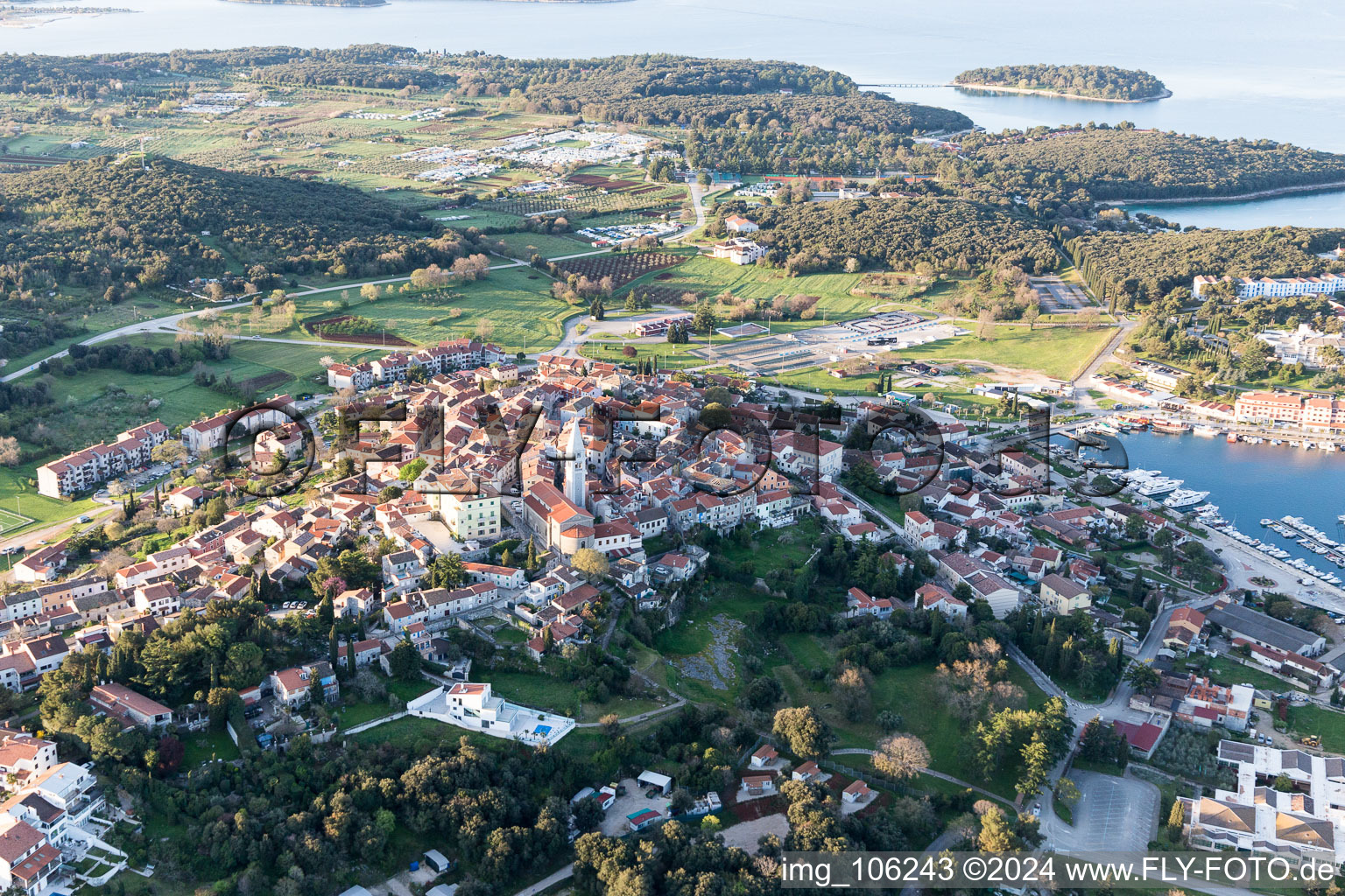 Stancija Valkanela in the state Gespanschaft Istrien, Croatia from a drone