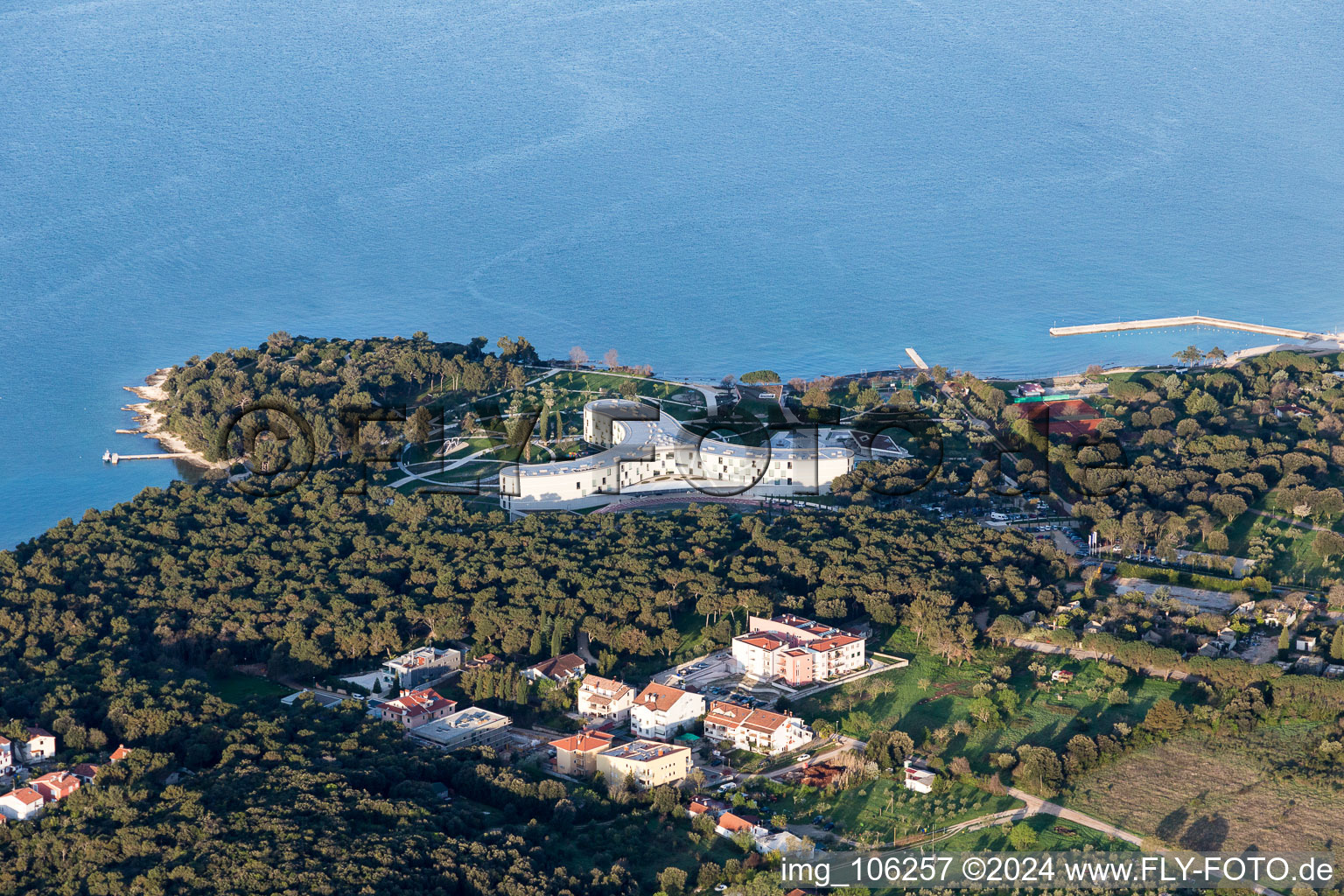 Rovinj in the state Gespanschaft Istrien, Croatia seen from a drone