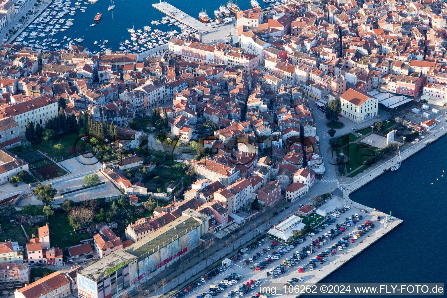 Rovinj in the state Gespanschaft Istrien, Croatia out of the air