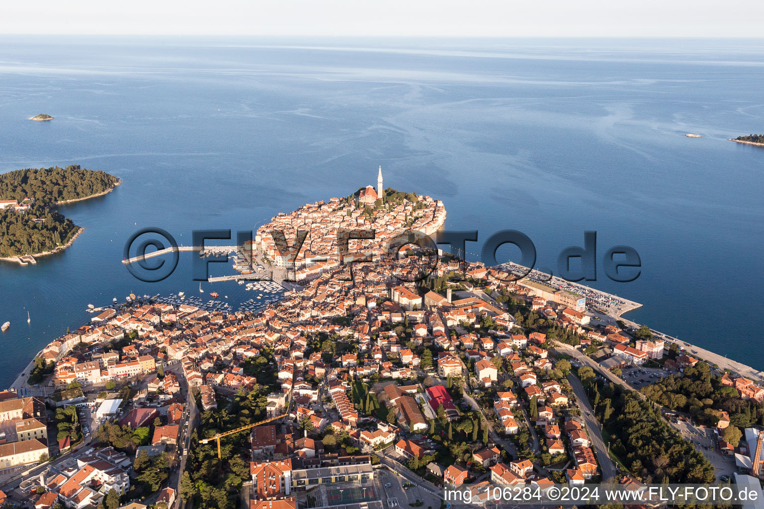 Aerial photograpy of Štanga in the state Gespanschaft Istrien, Croatia