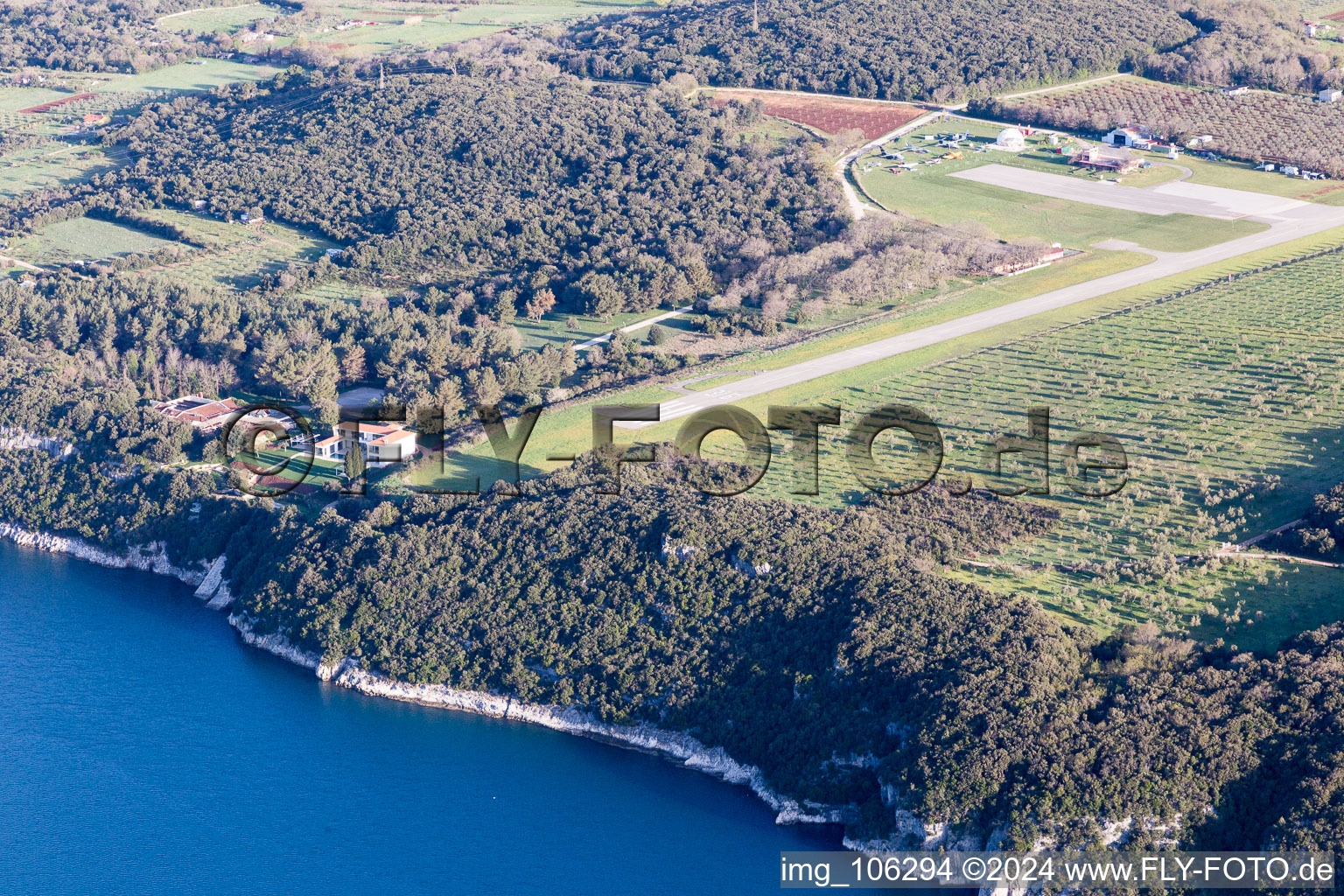 Vrsar in the state Gespanschaft Istrien, Croatia out of the air