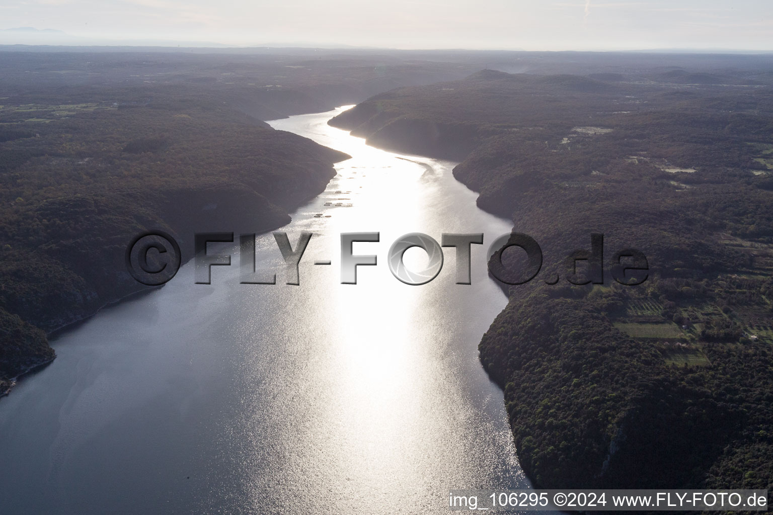 Vrsar in the state Gespanschaft Istrien, Croatia seen from above