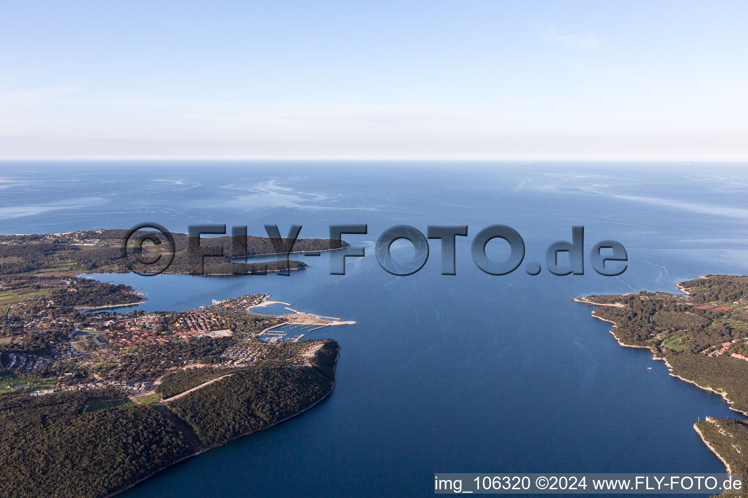 Drone image of Vrsar in the state Gespanschaft Istrien, Croatia