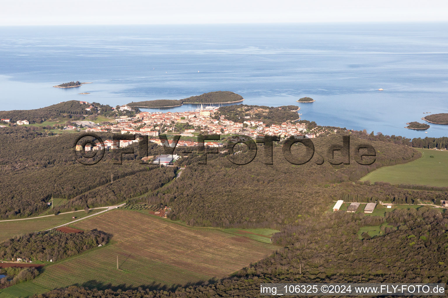 Flengi in the state Gespanschaft Istrien, Croatia from the plane