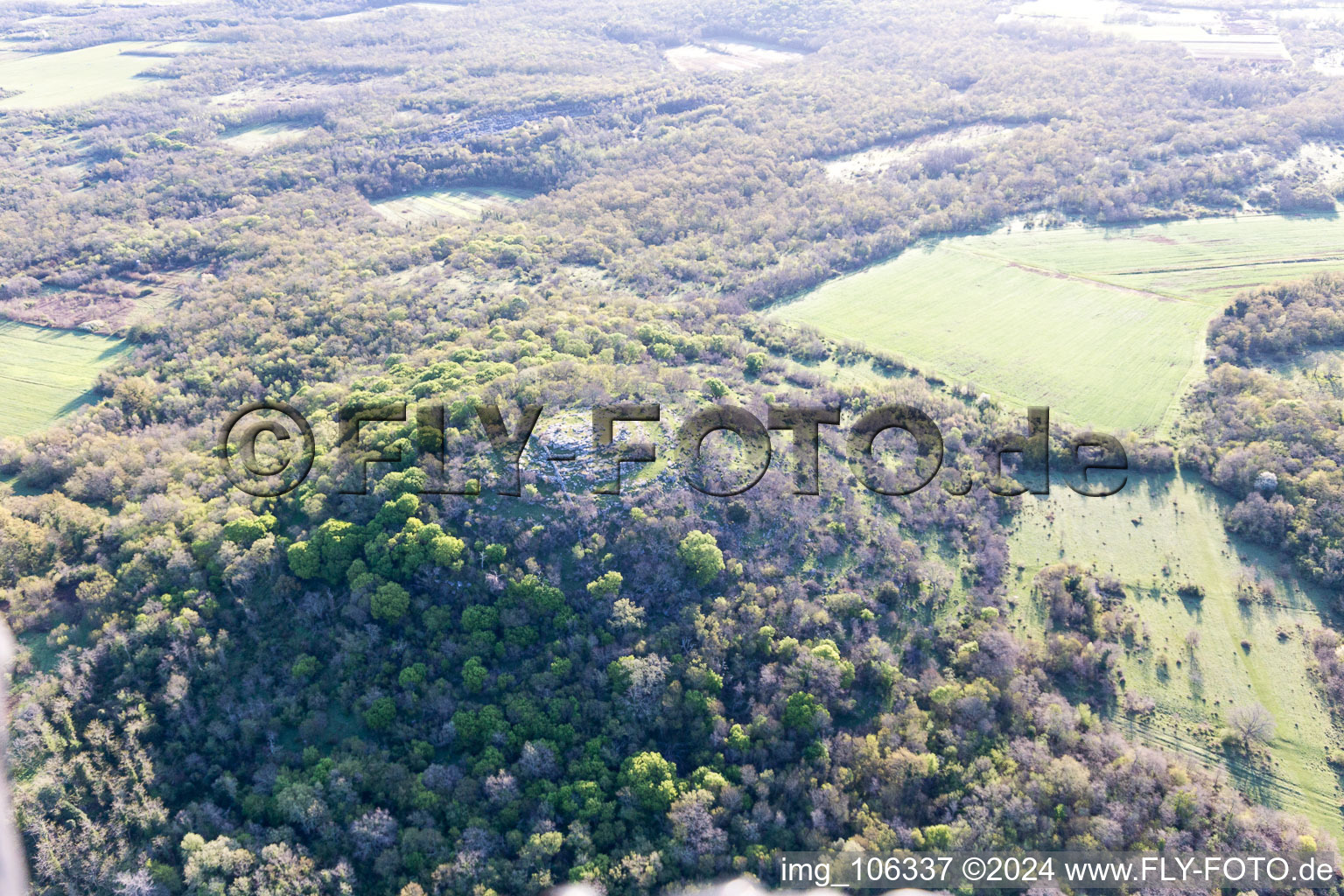 Aerial view of Valkarin in the state Gespanschaft Istrien, Croatia