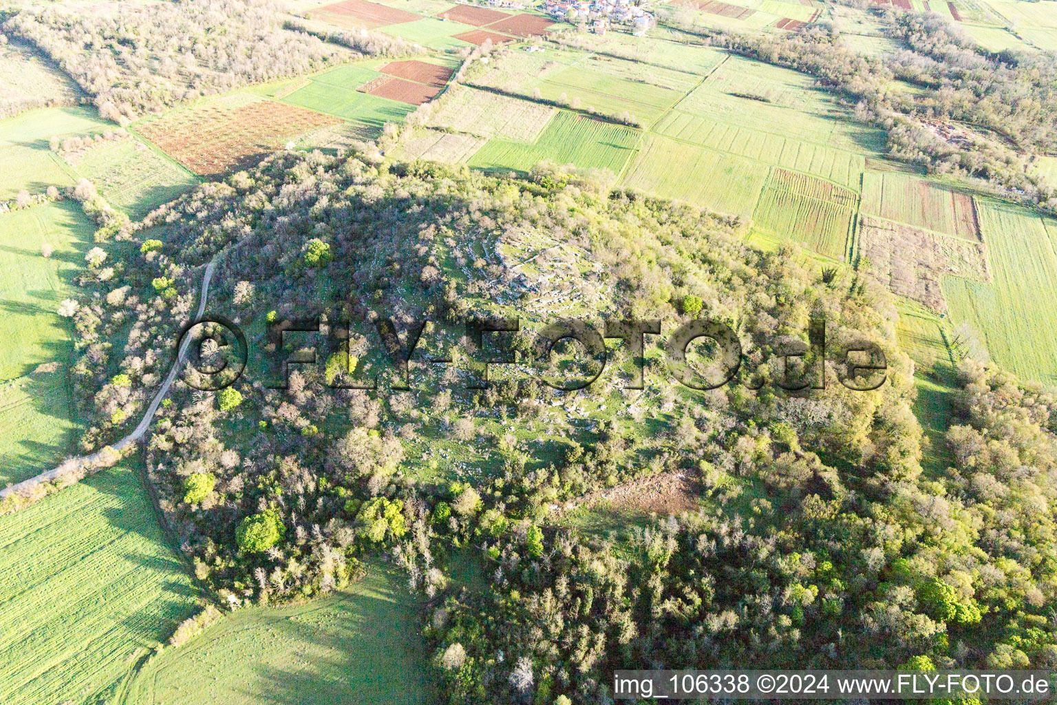 Aerial photograpy of Valkarin in the state Gespanschaft Istrien, Croatia