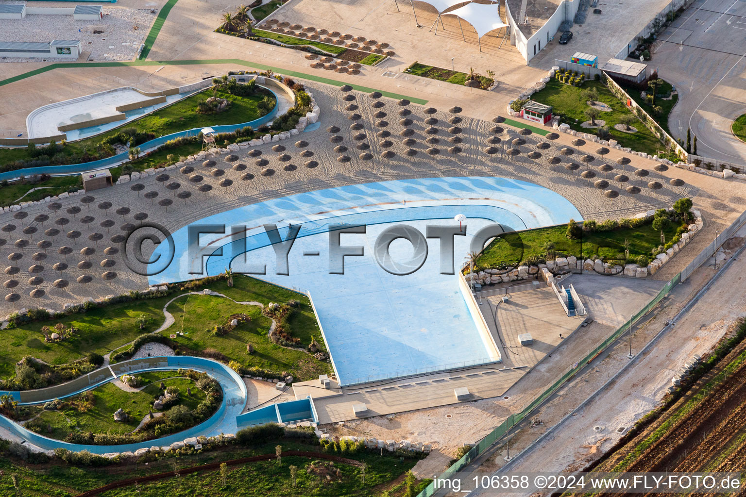 Bird's eye view of Poreč in the state Gespanschaft Istrien, Croatia