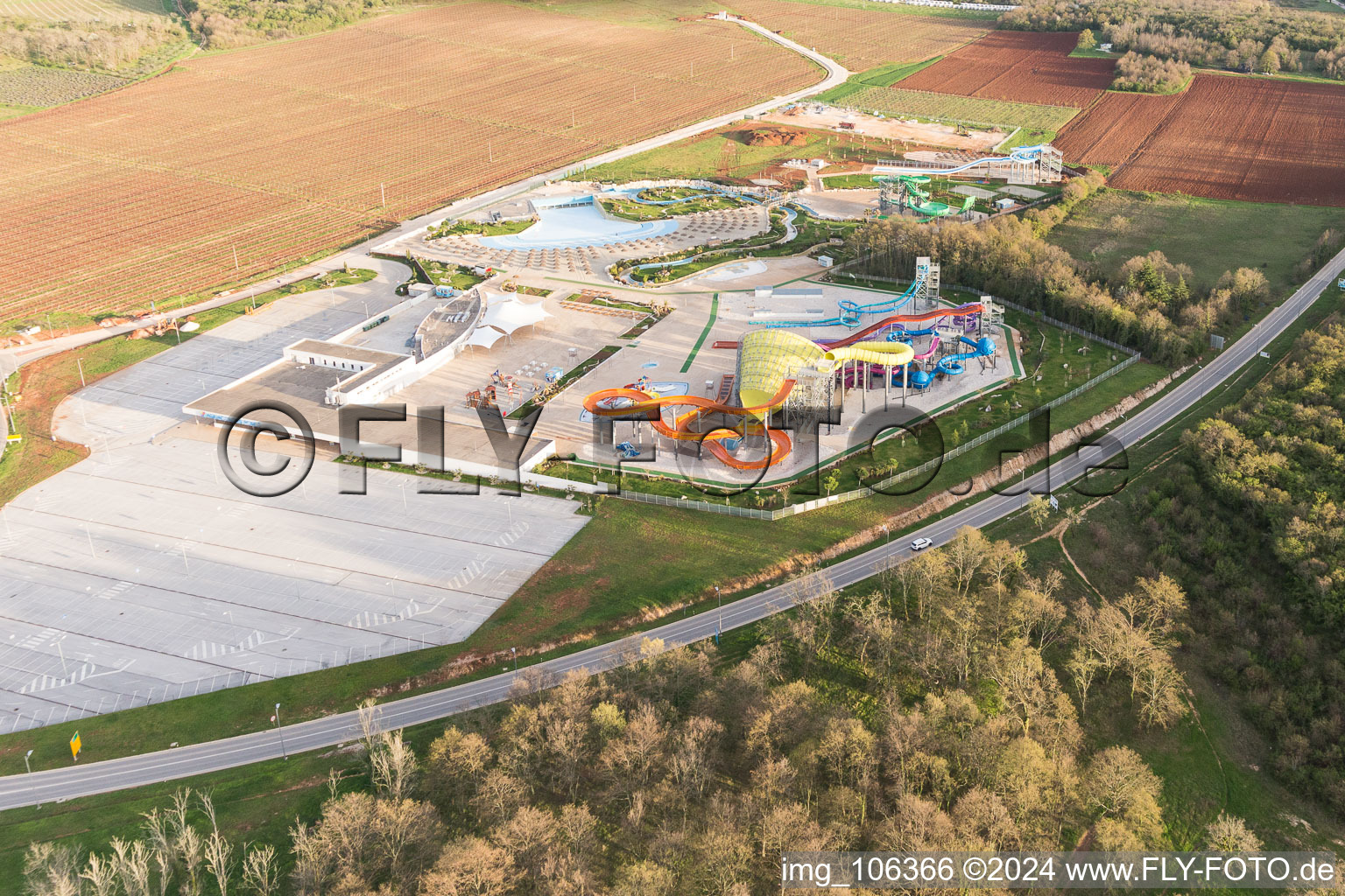 Aerial photograpy of Poreč in the state Gespanschaft Istrien, Croatia