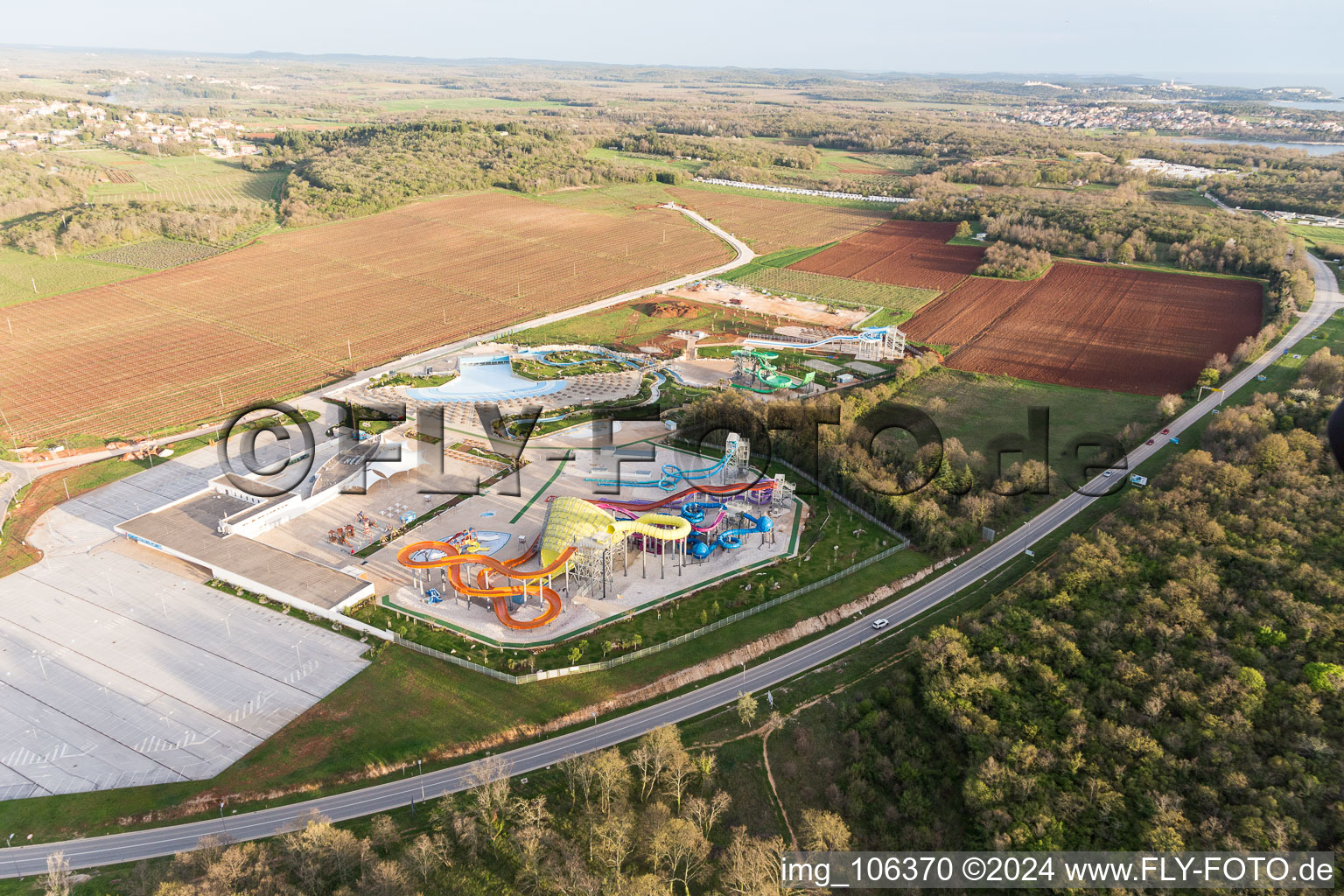 Poreč in the state Gespanschaft Istrien, Croatia out of the air