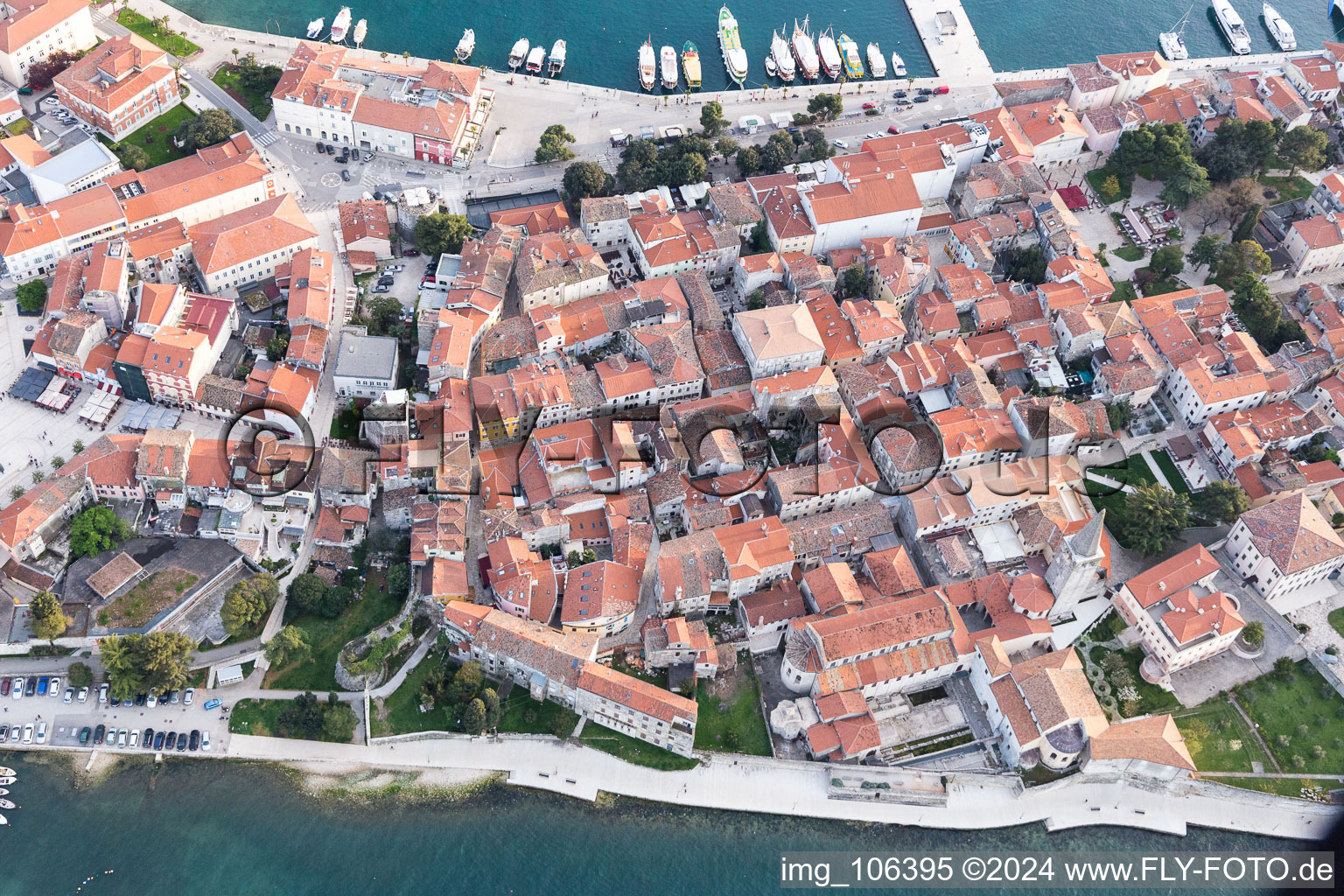 Poreč in the state Gespanschaft Istrien, Croatia from above