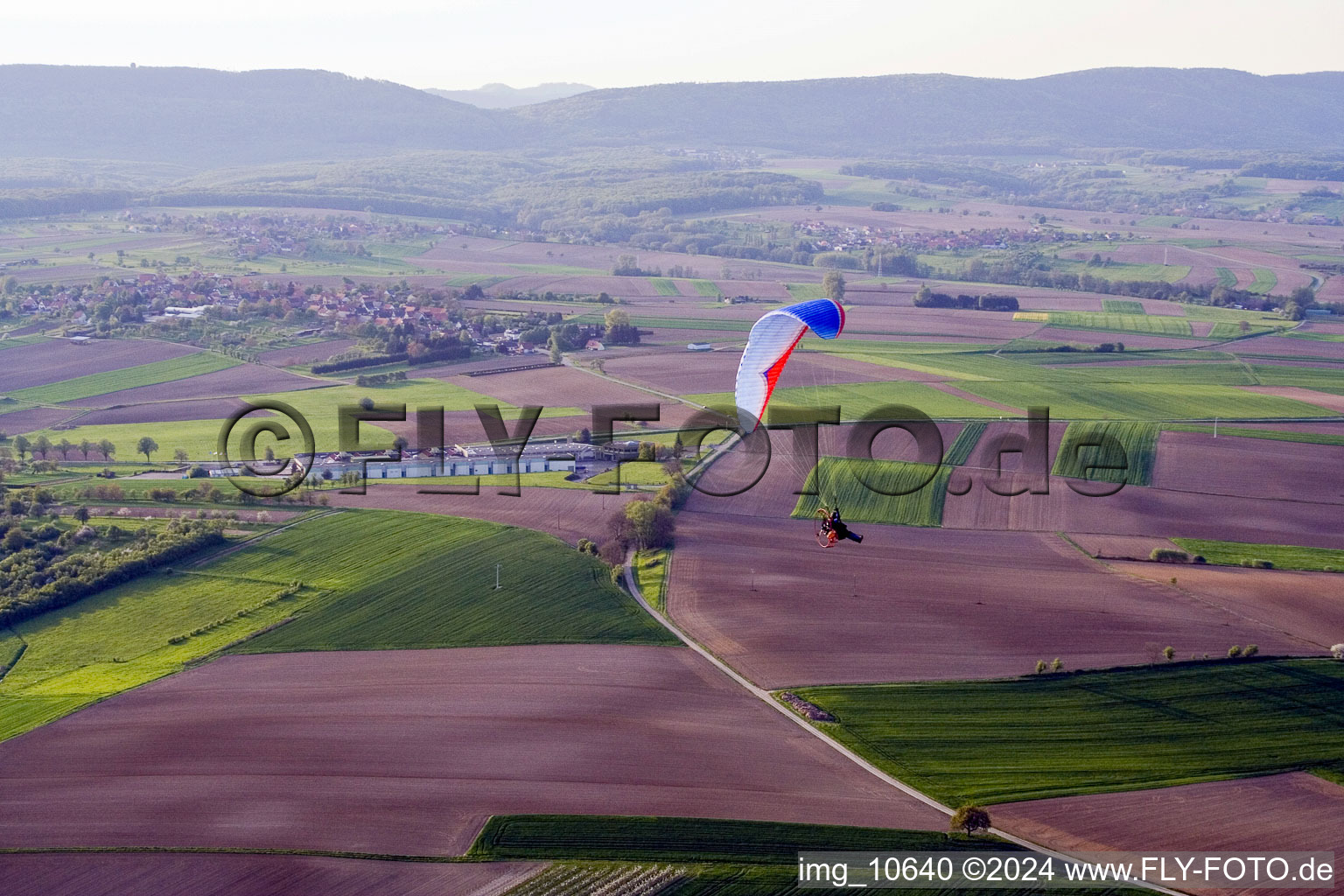 Drone recording of Hohwiller in the state Bas-Rhin, France