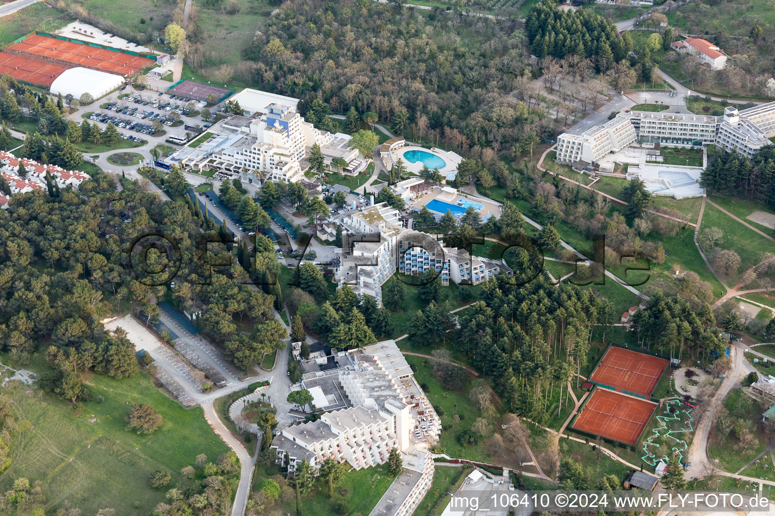 Bird's eye view of Sveti Duh in the state Gespanschaft Istrien, Croatia