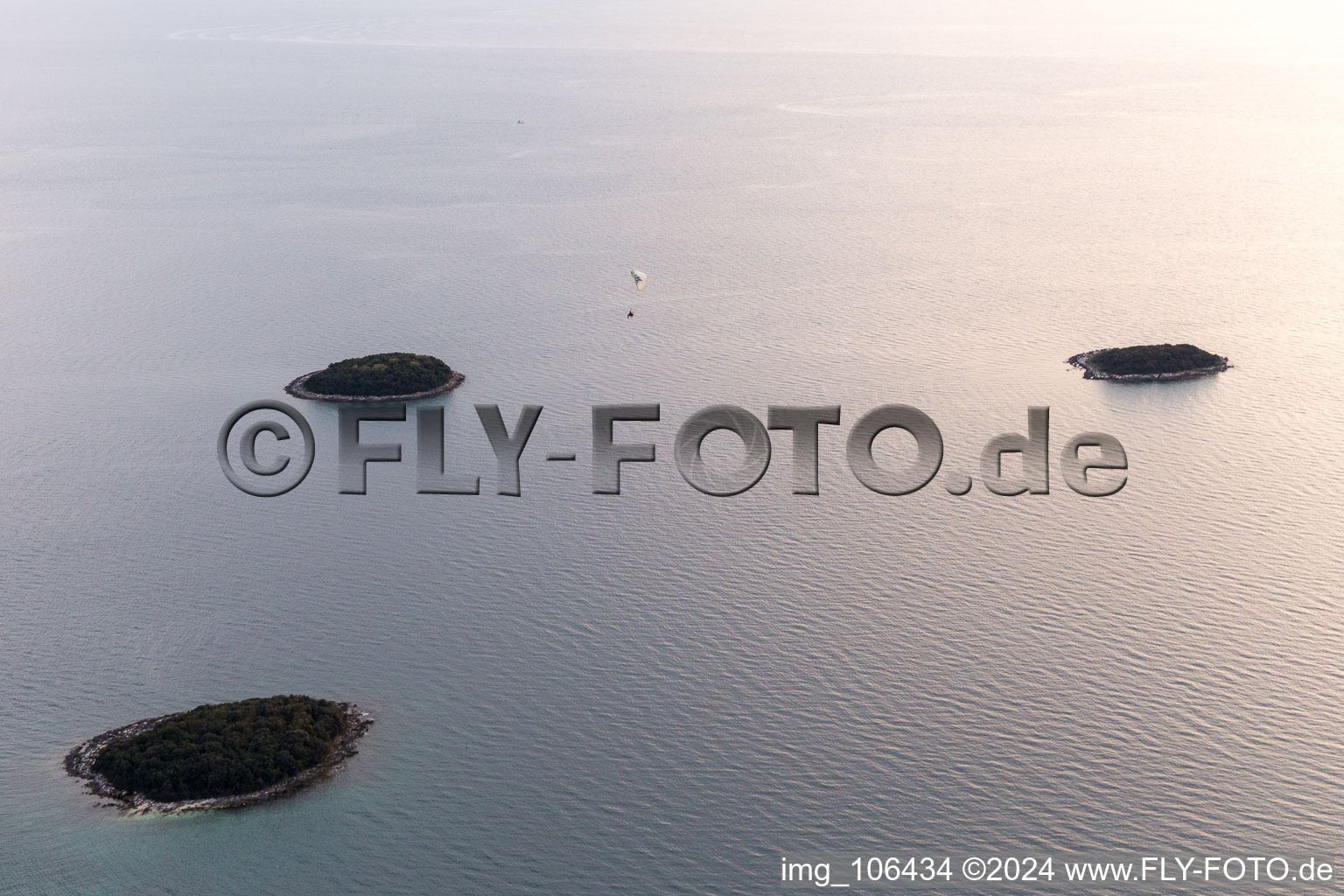 Bird's eye view of Funtana in the state Gespanschaft Istrien, Croatia