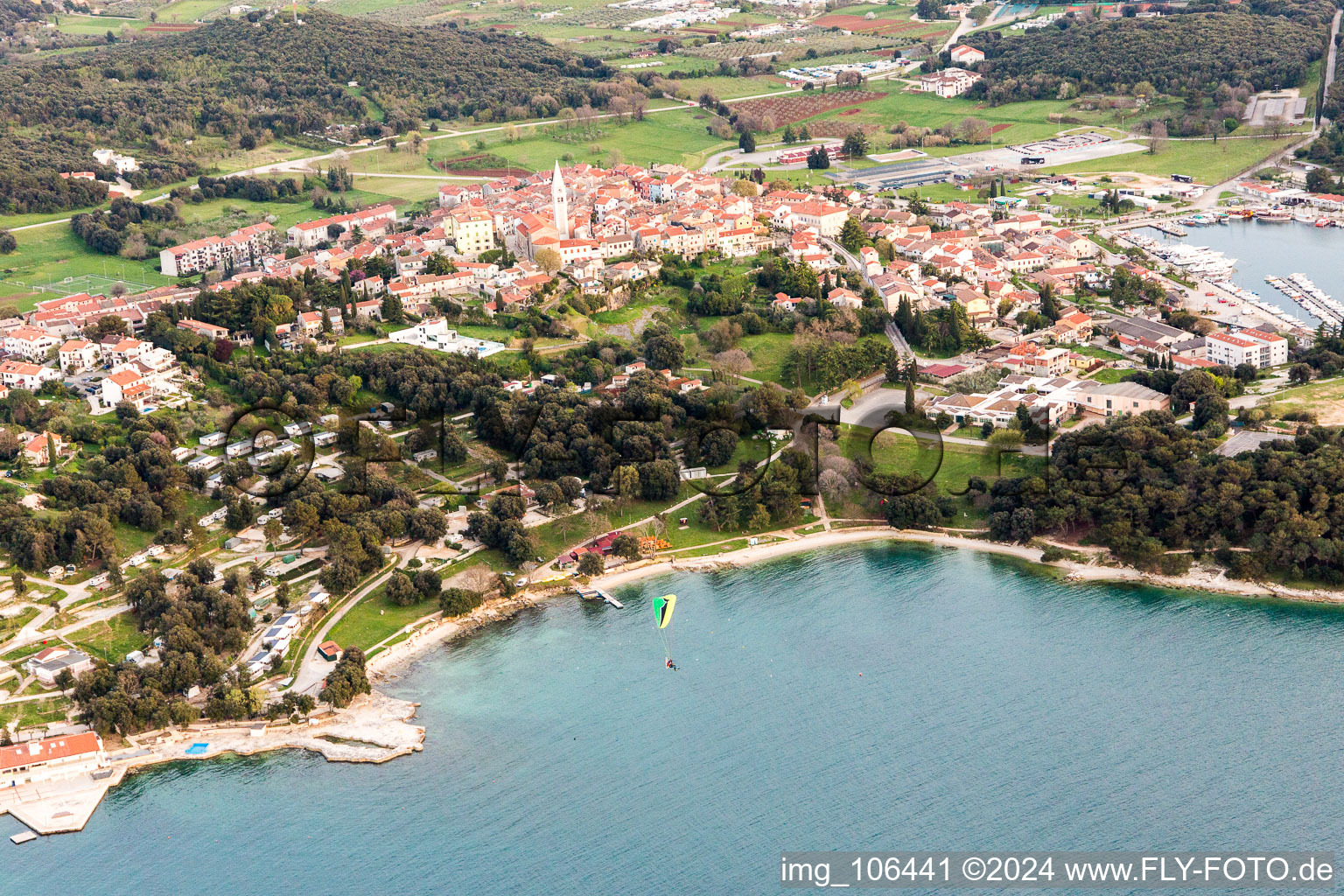 Stancija Valkanela in the state Gespanschaft Istrien, Croatia seen from a drone