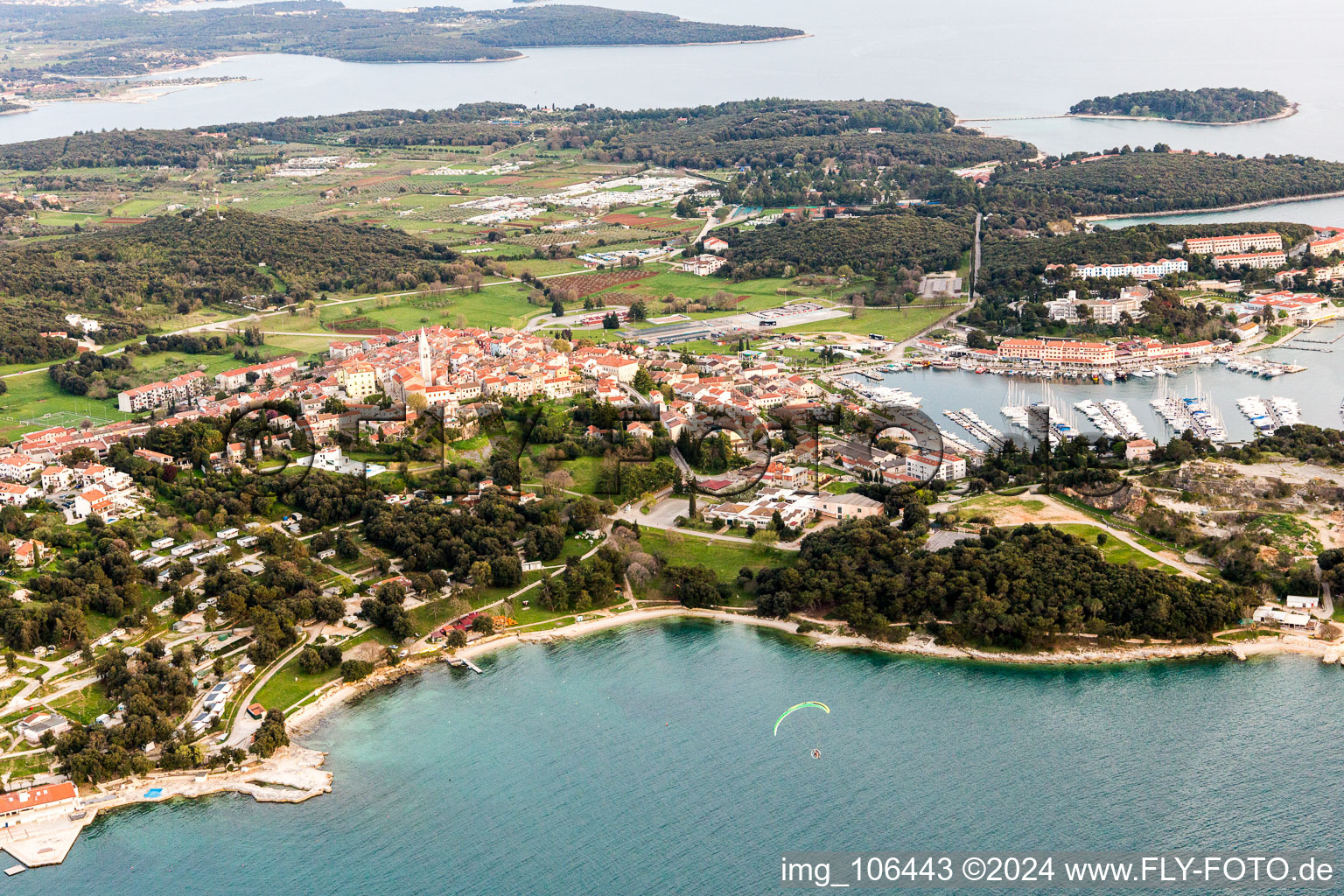 Aerial photograpy of Stancija Valkanela in the state Gespanschaft Istrien, Croatia